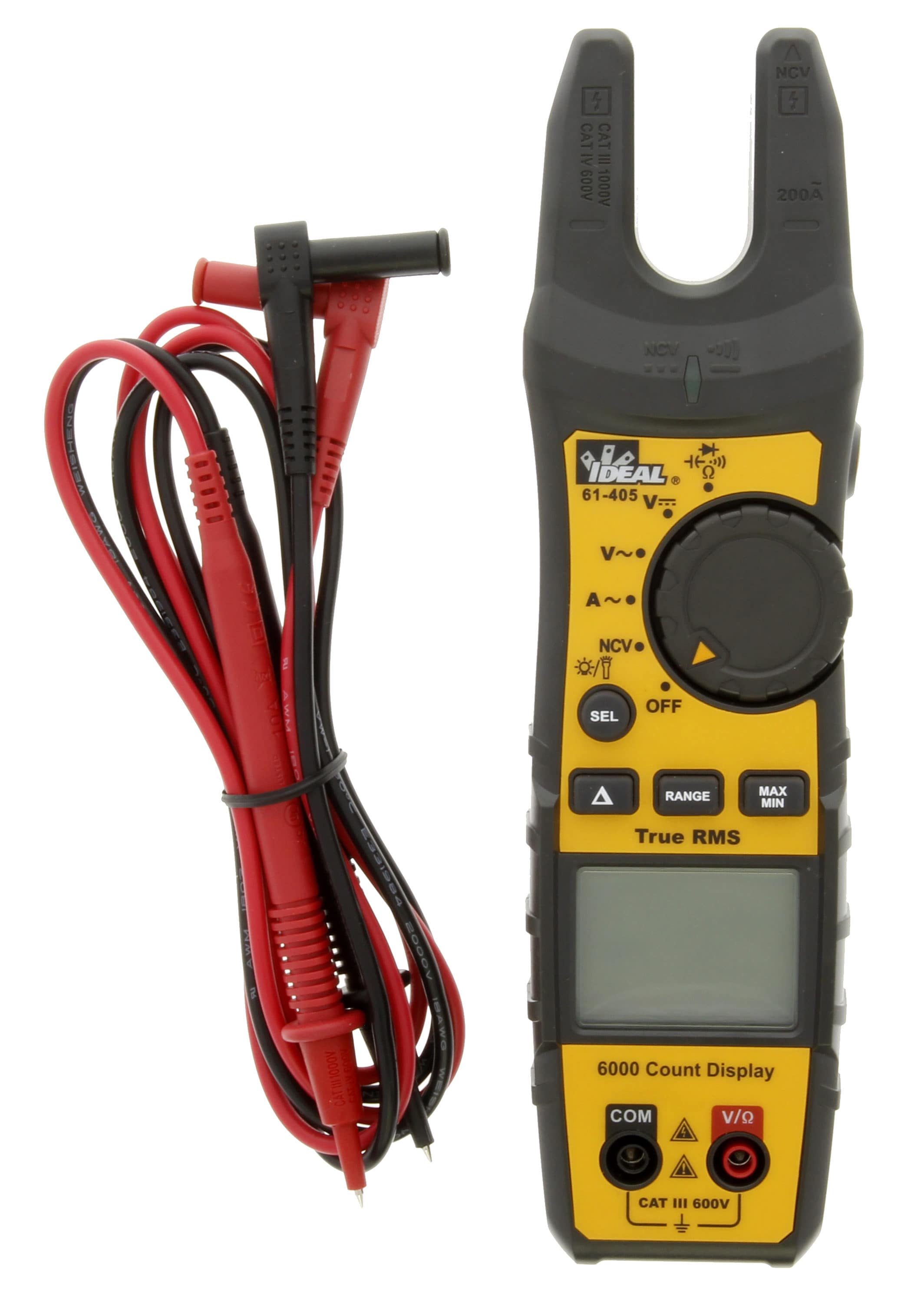 IDEAL Non-contact LED Fork Meter Multimeter 200 Amp 600-Volt in the  Multimeters department at