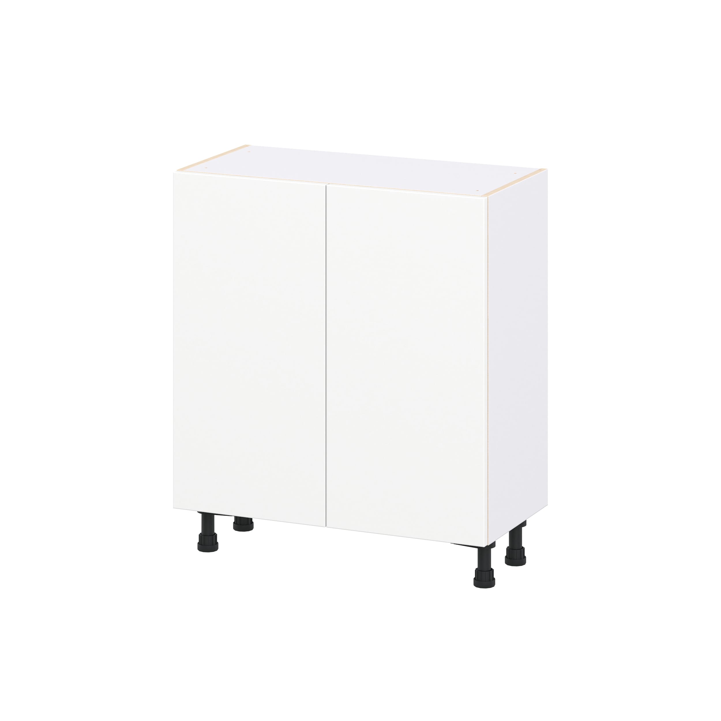 Hugo&Borg Lasalle 30-in W x 34.5-in H x 14.75-in D Bright White Slab Laminate Base Fully Assembled Cabinet Flat Panel Slab