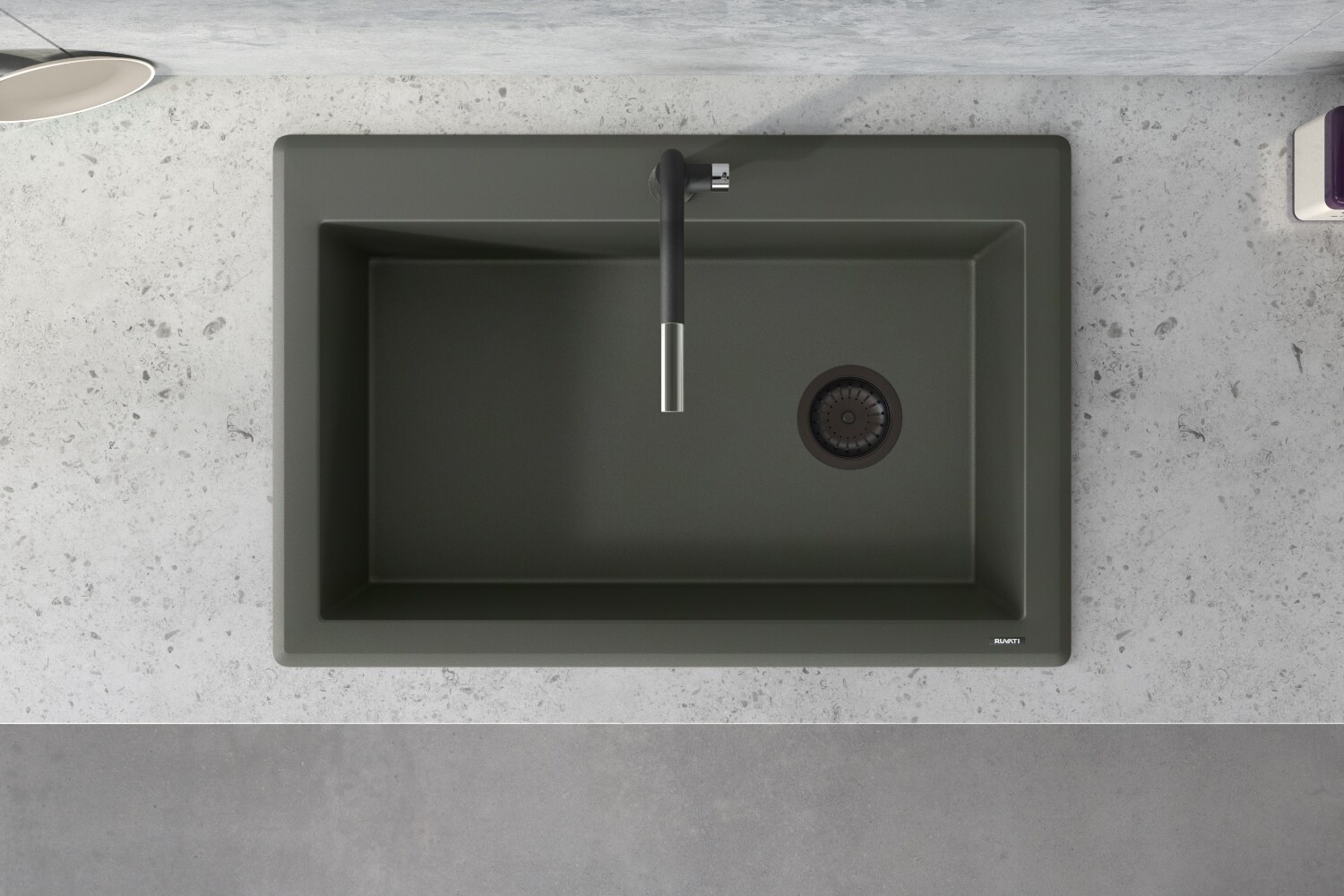 Juniper Green Granite Composite Single Bowl Kitchen Sink