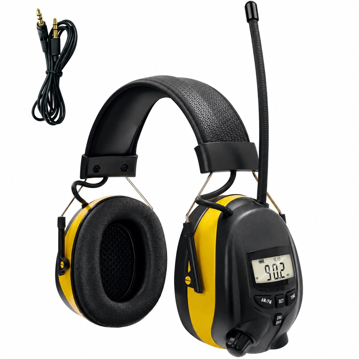 Mikiotto  Digital AM FM Radio Hearing Protection Earmuffs with 25 Decibel Noise Reduction Comfortable Over Ear Cushions for Work Safety