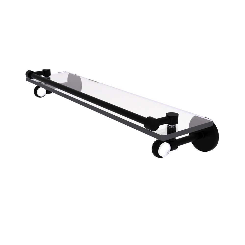 Allied Brass CV-1T-22-GAL-BKM Clearview Matte Black Wall mount Bathroom Shelf ( 22-in x 3.75-in x 5-in )