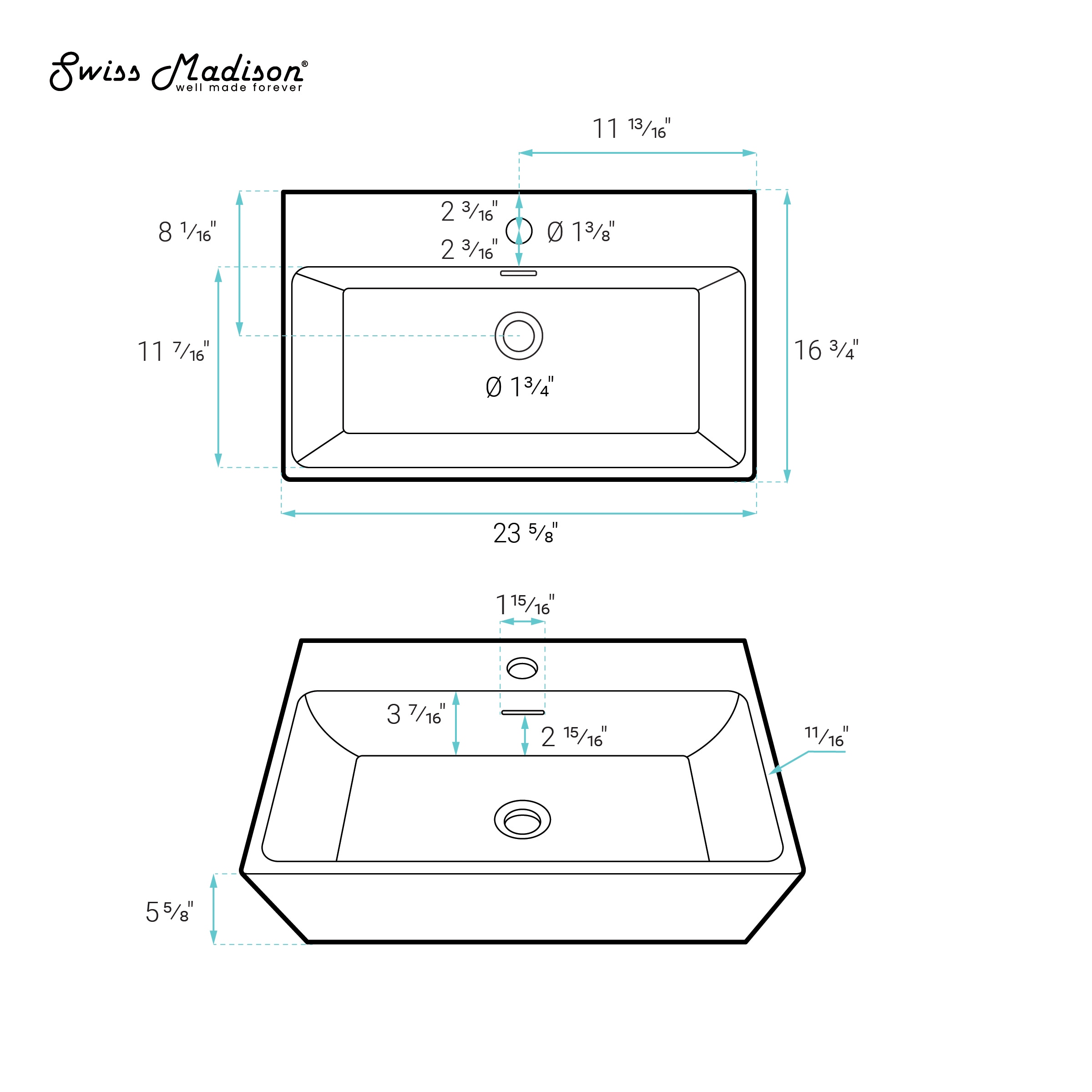 Swiss Madison SM-25-WSREI03WH Bath-Sink - View #6