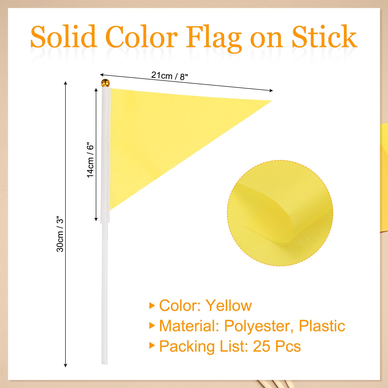 PATIKIL 8x3 Inch Mini Pennant Flags 25Pcs Small Handheld Blank Solid ...