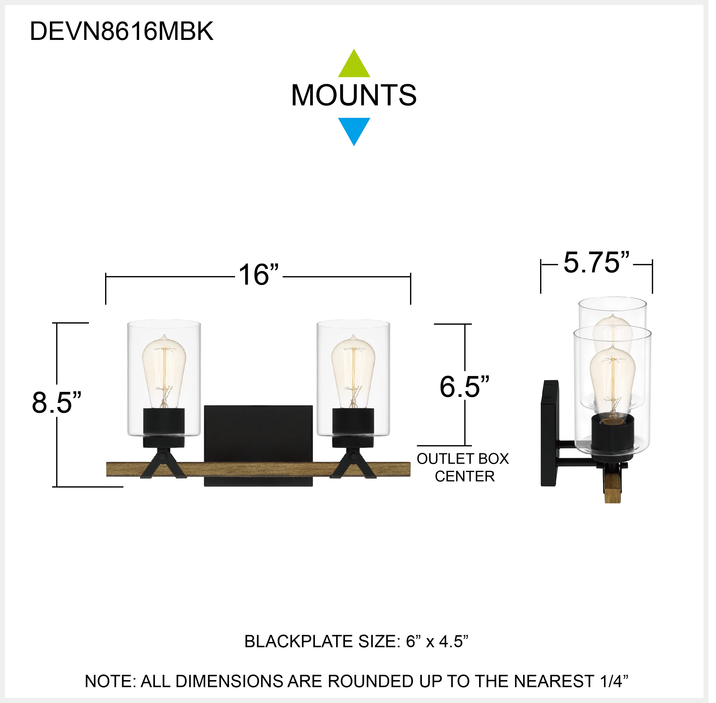Quoizel DEVN8616MBK b089995 - View #9