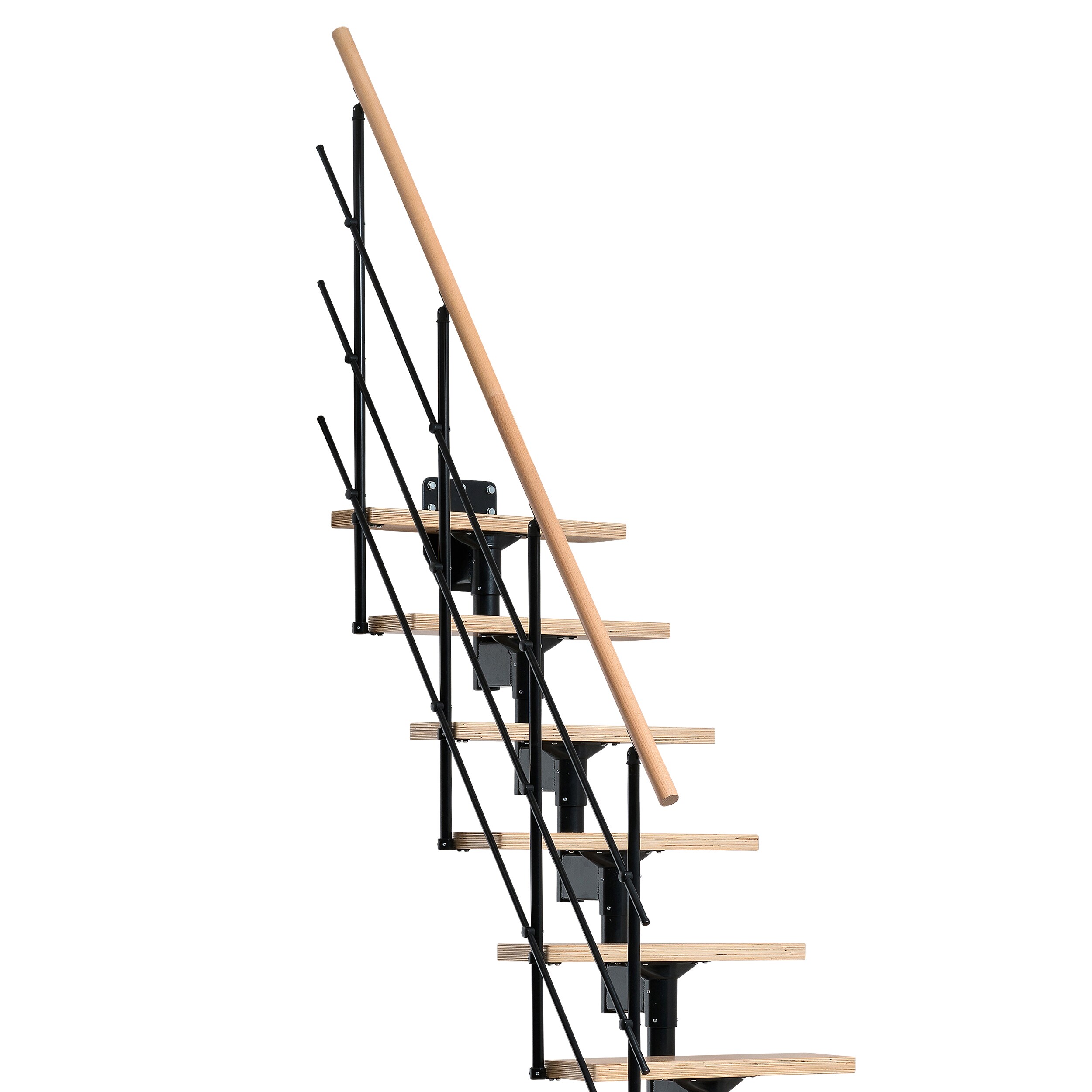 DOLLE Lyon 9-ft 1 Platform Rails Black Modular Staircase Kit, Fits ...