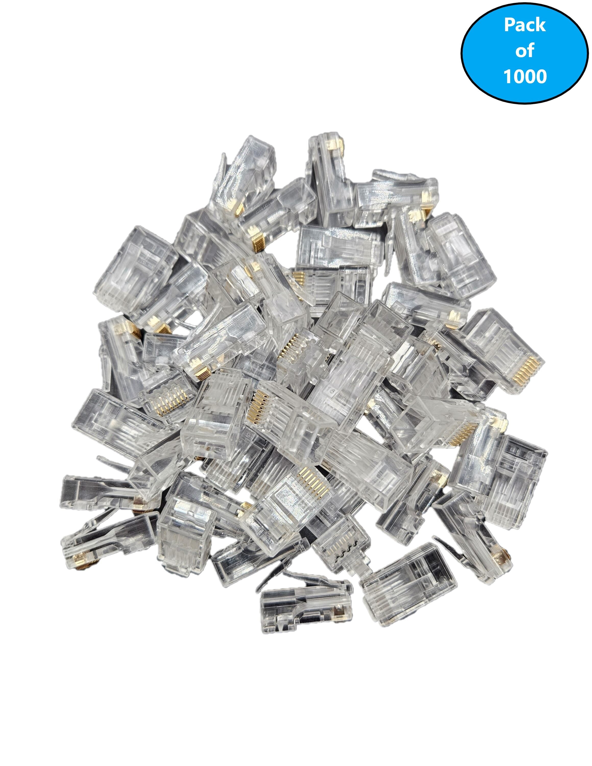 Micro Connectors C20-088L6AP-1K 1000 -Pack Cat6a RJ45 Modular plug