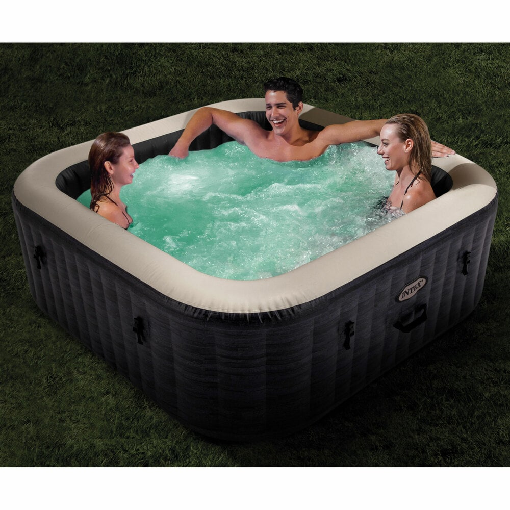 Intex PureSpa Plus Square Inflatable Hot Tub with LED Light