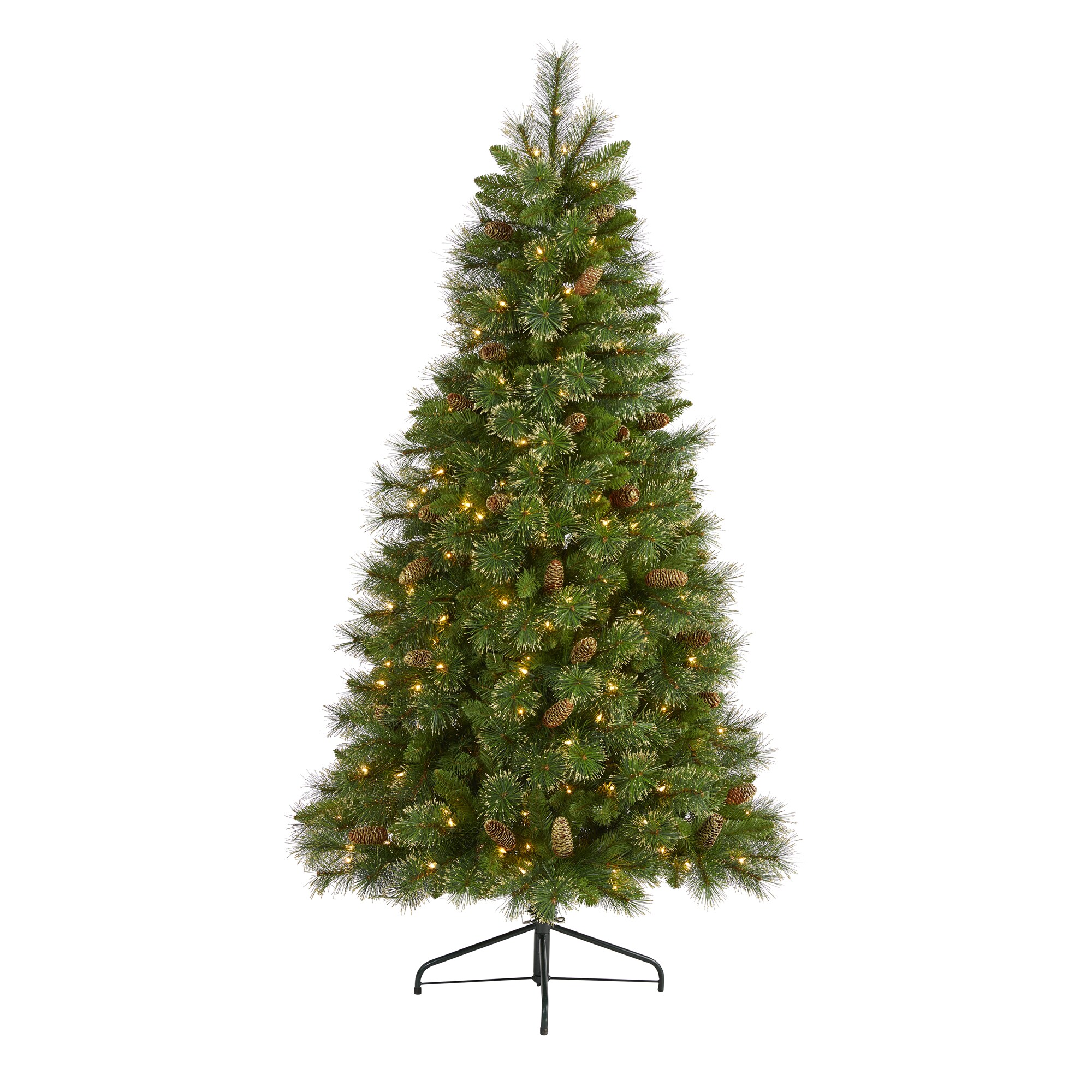 Nearly Natural 6 ft. Pre-Lit Christmas Pine Artificial Garland