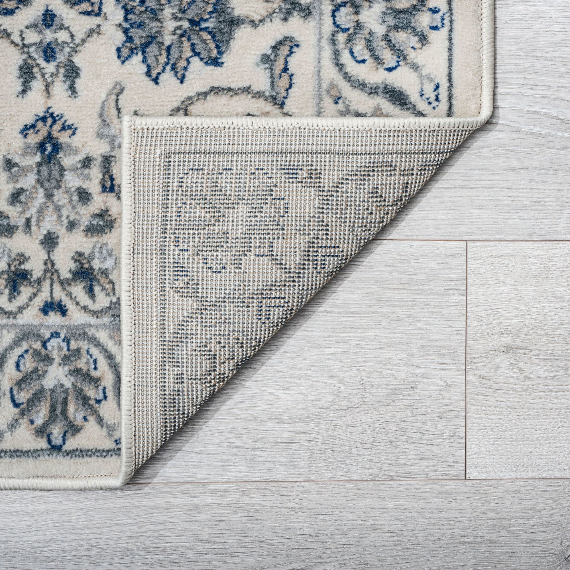 Madison Cream Floral Synthetic 2x3 Rectangular Area Rug
