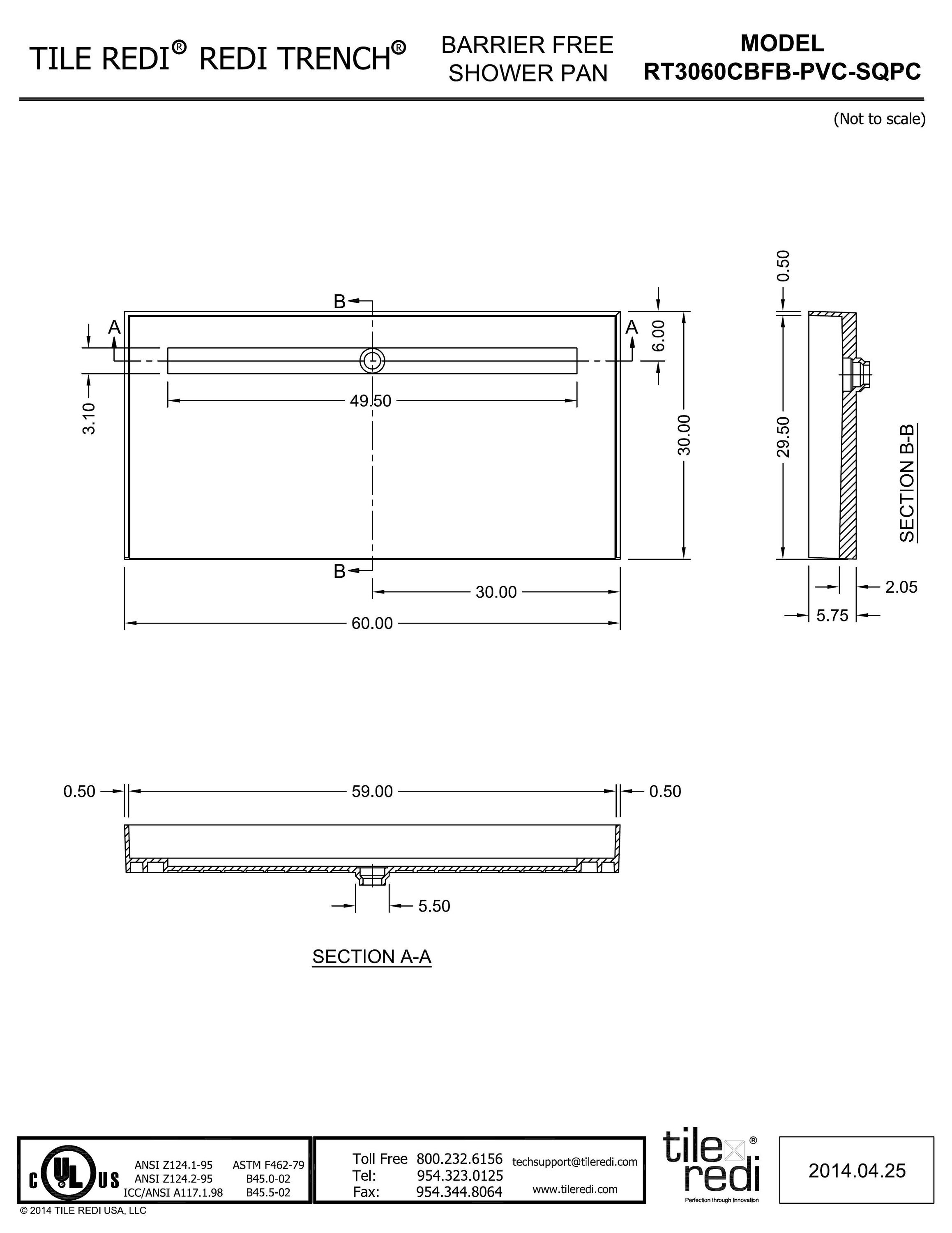 Tile Redi RT3060CBFB-PVC-SQPC Shower-Floors - View #9