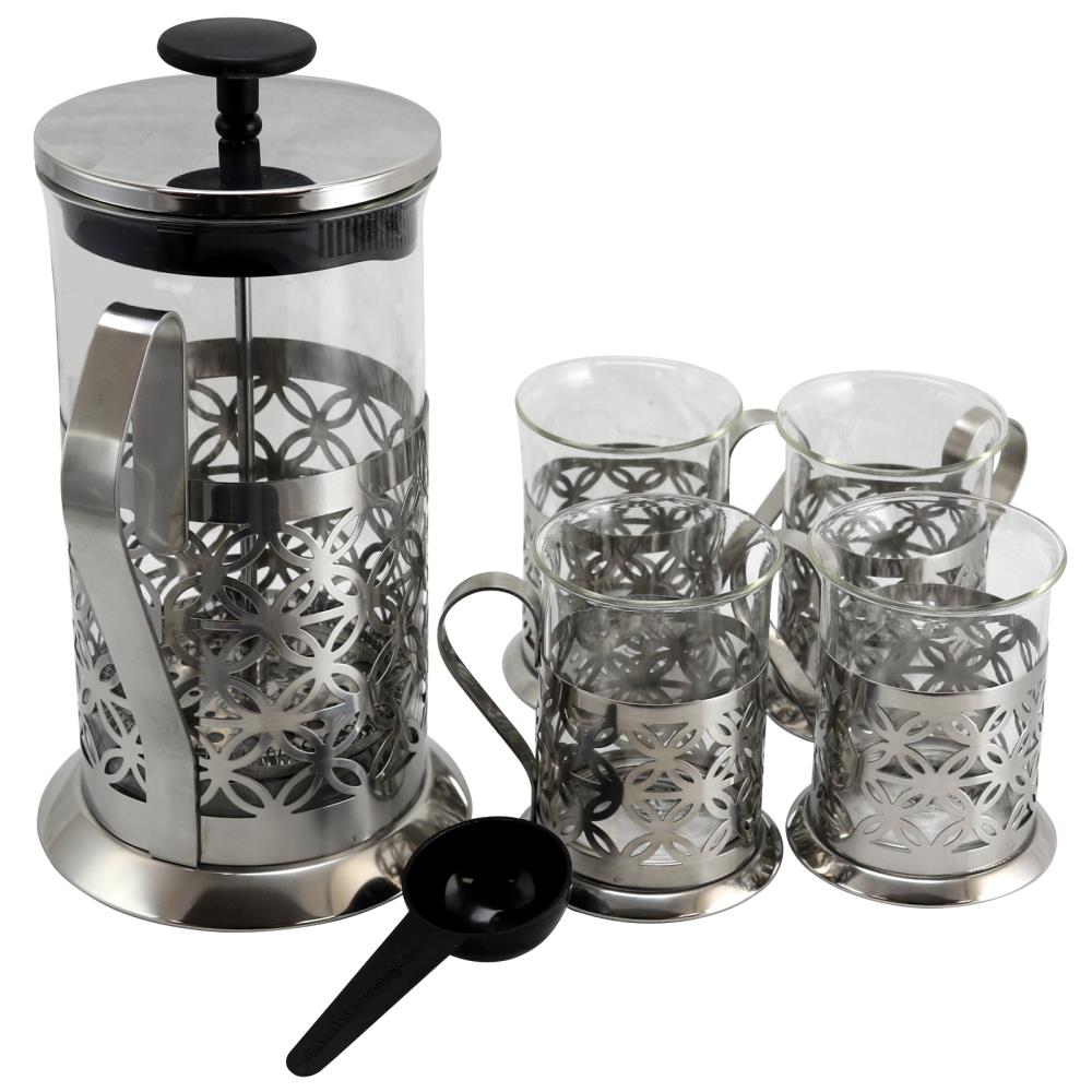 32 oz French Press, Mr. Coffee, Stylish Polka Dot Design - Sleek Design