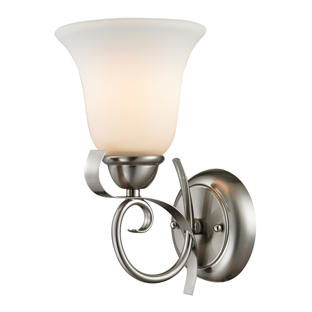 Westmore Lighting Colchester 6-in W 1-Light Brushed Nickel Wall Sconce ...