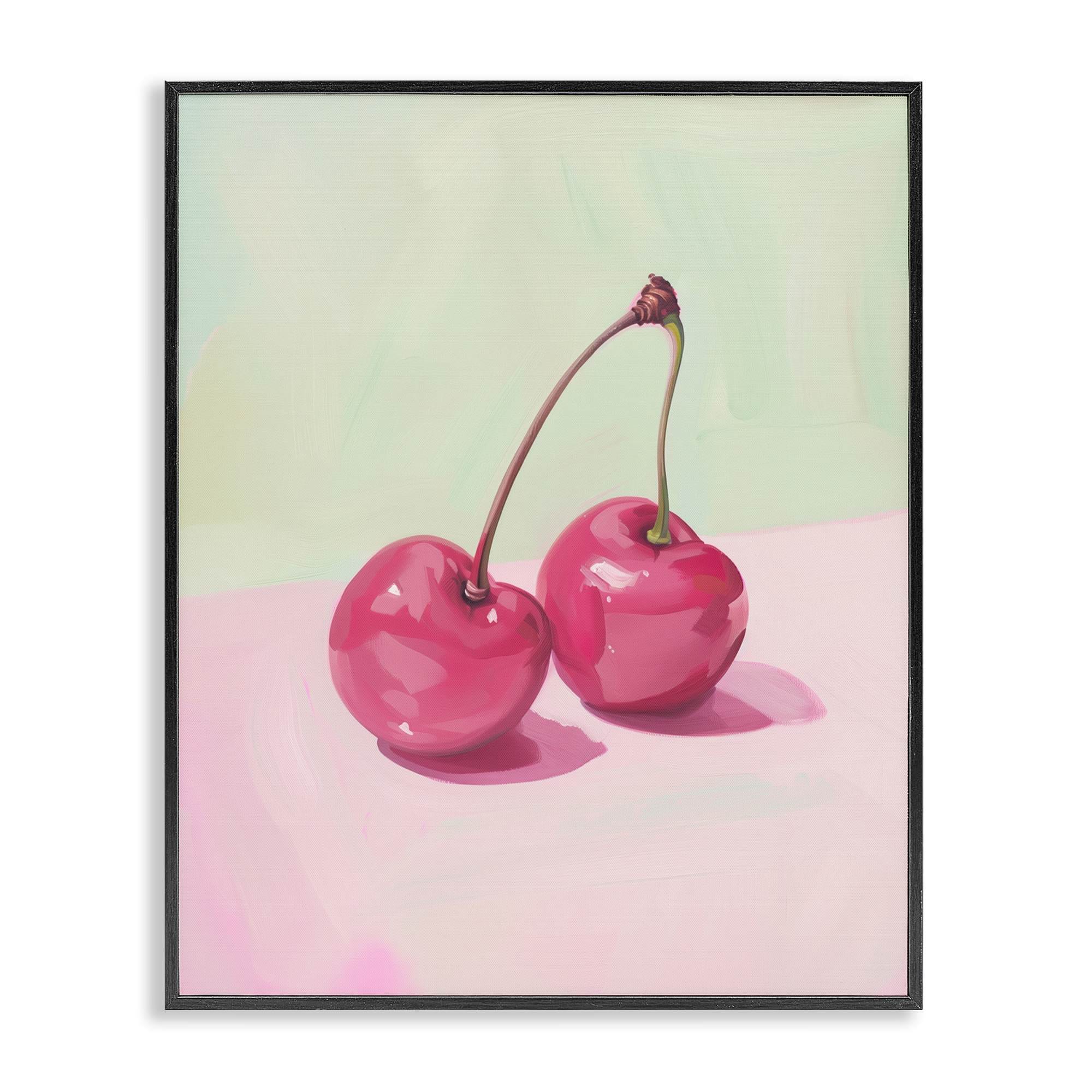 Stupell Industries -  Luminous Cherries Still Life Black Framed Giclee Art By Arlington Prints 16...