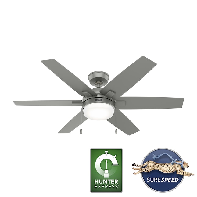 Matte Silver Indoor Ceiling Fan