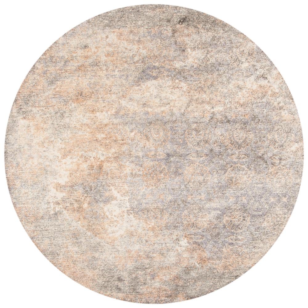 Safavieh RVT111D-6R Restoration Vintage Denel 6 x 6 (ft) Tufted Synthetic Gold/Ivory Round Indoor Abstract Vintage Area rug