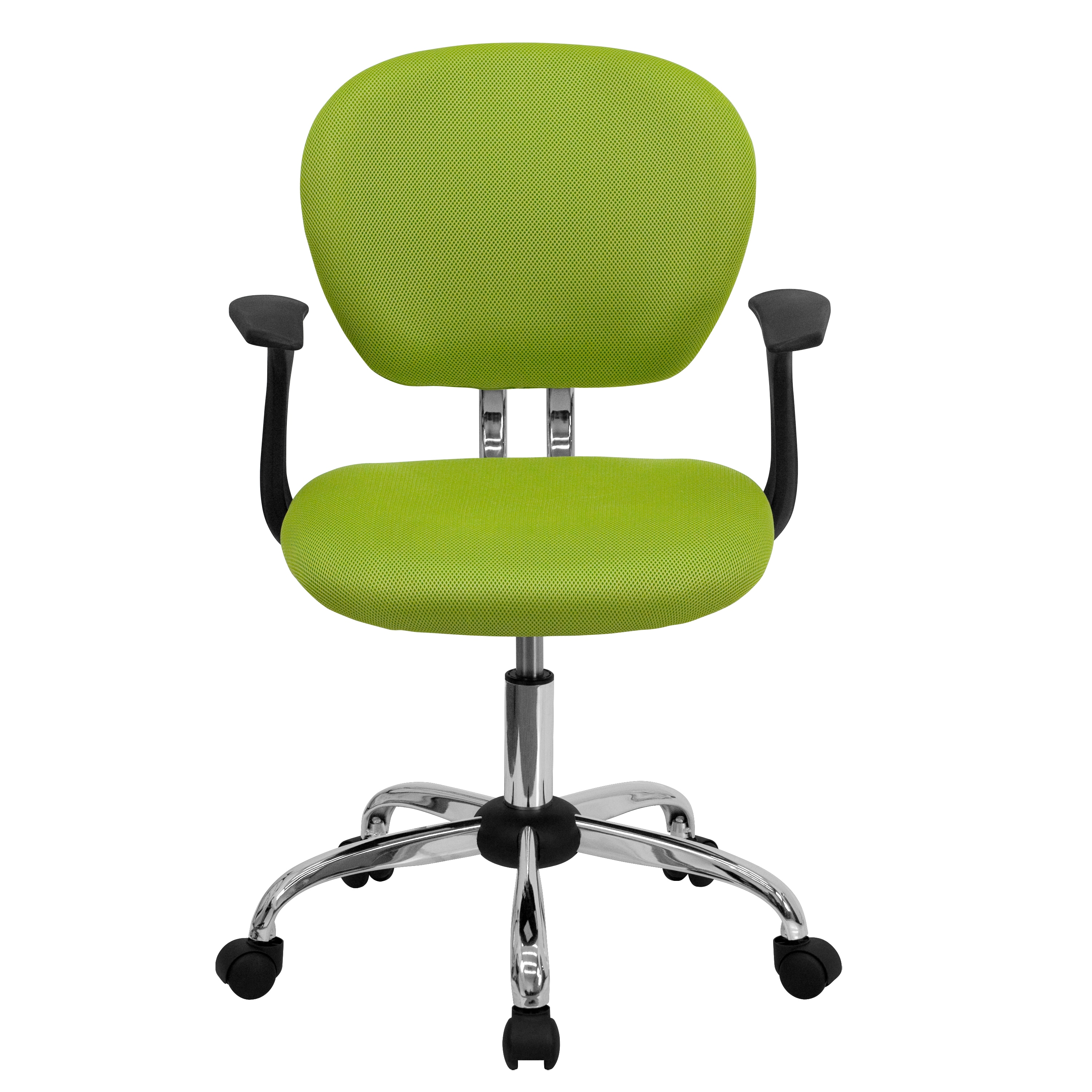 Ergonomic Mid-Back Apple Green Mesh Swivel Task Chair