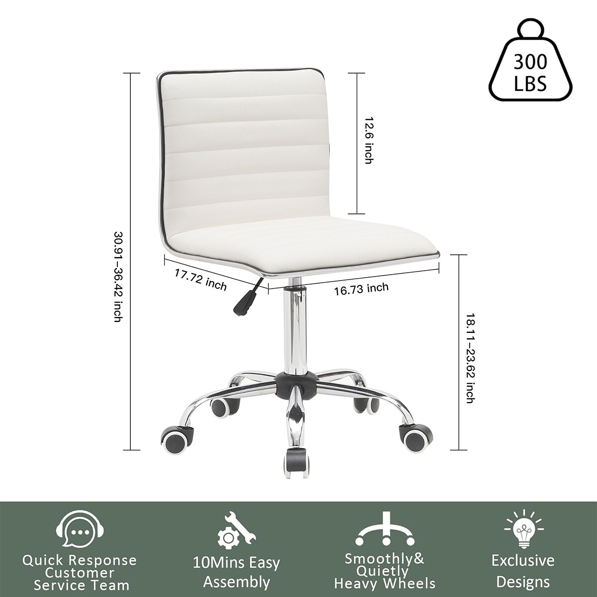 BWE A-9CHAIR-02-WH Office-Chairs - View #7