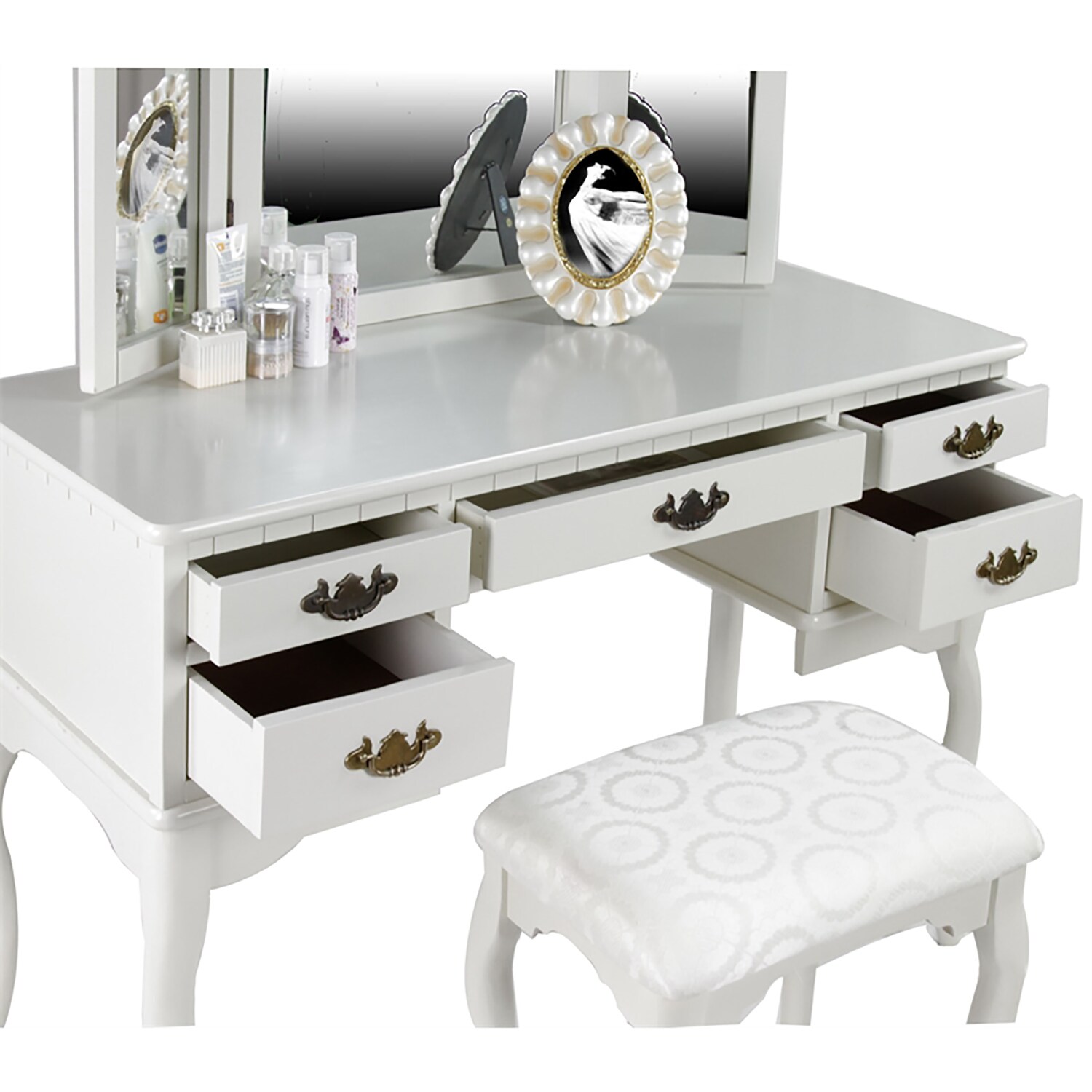 Furniture of America IDF-DK6405WH Bedroom-Vanities - View #4