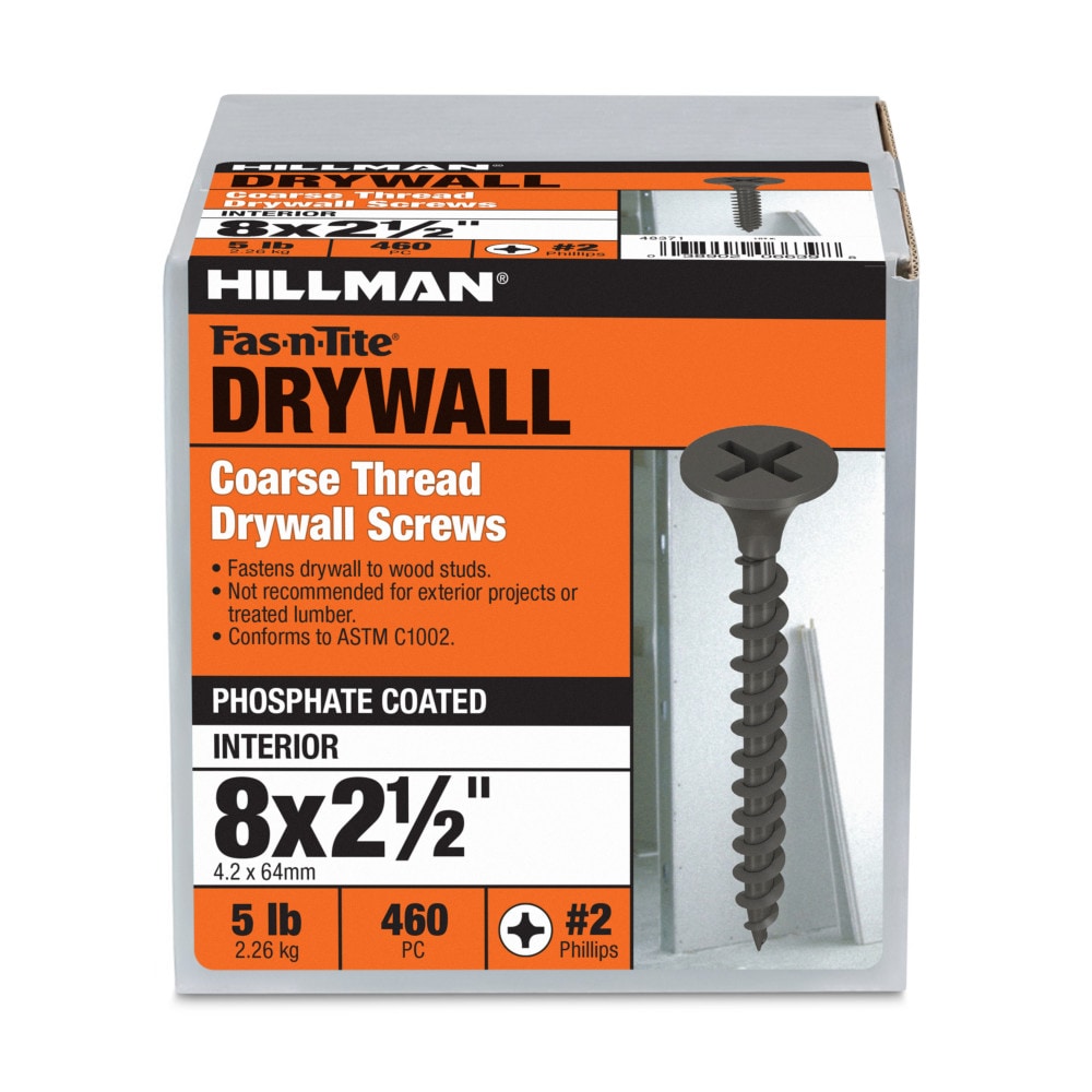 Fas-n-Tite #8 x 2-1/2-in Bugle Coarse Thread Drywall Screws 5-lb ( 460 -Pack )