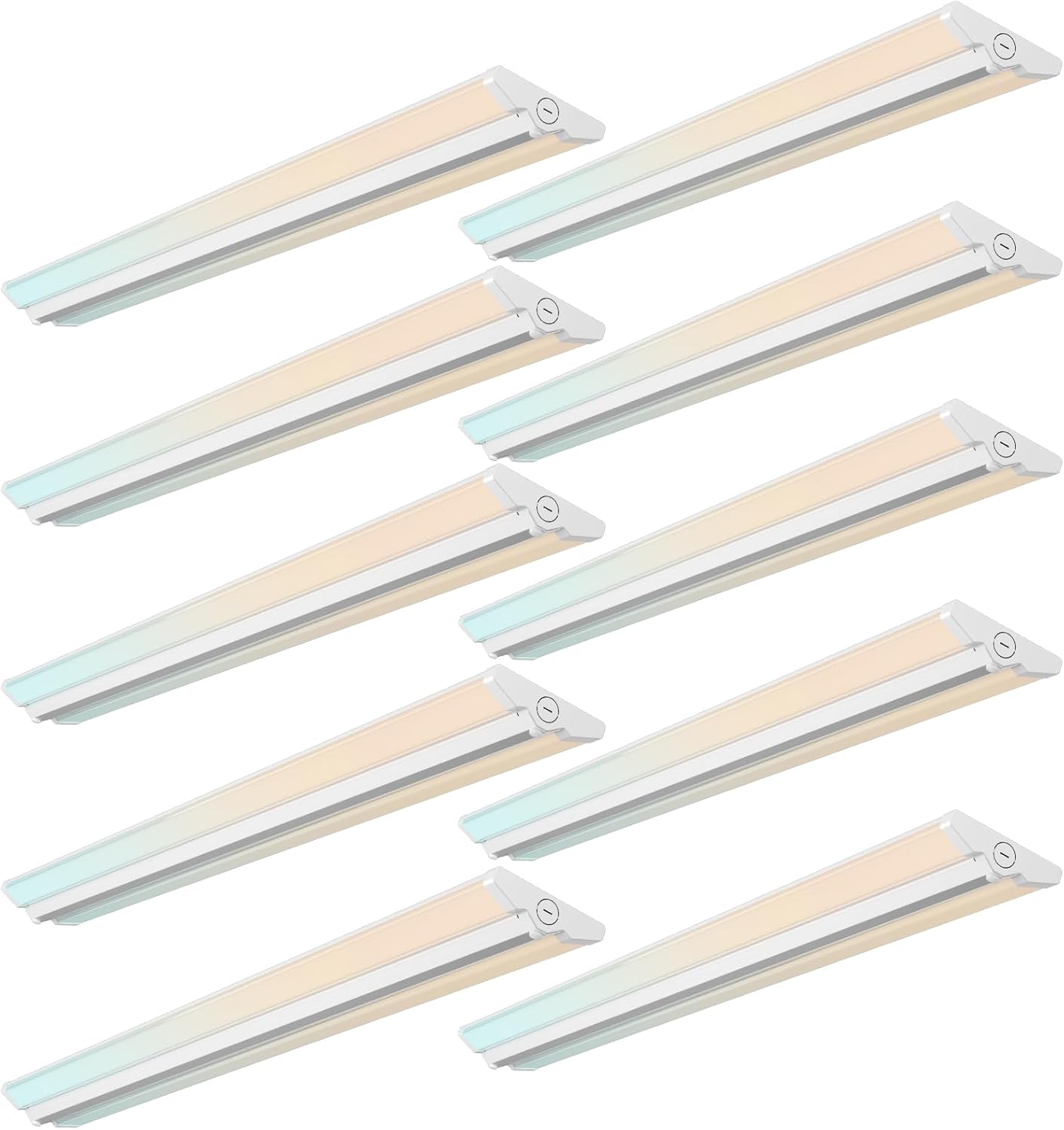 Amico  4-ft White LED Wraparound Shop Light 5CCT Selectable 30W 40W 50W 6000-Lumen 8-Pack
