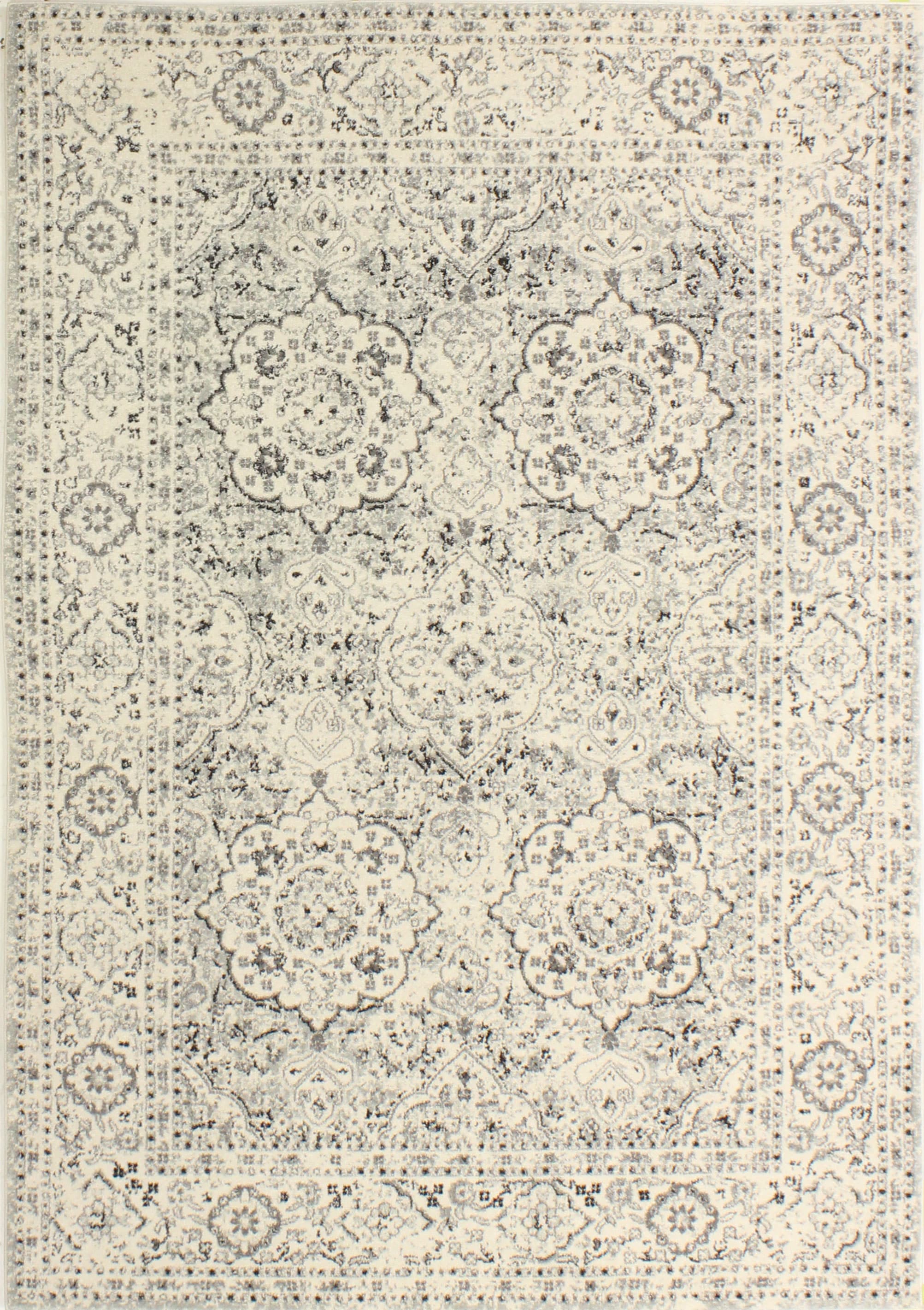 Bashian 649652241135 5 X 8 (ft) Silver Indoor Floral/Botanical Oriental Area Rug