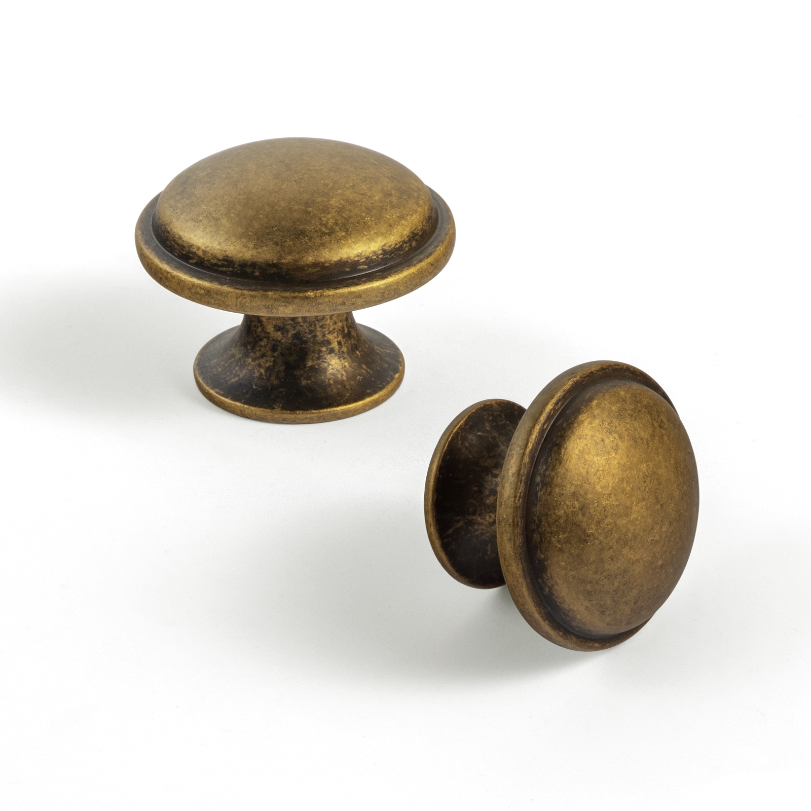 Miaokesen 1593GT-DK-12 1-2/5-in Antique Brass Novelty Classic Cabinet Knob 12 -Pack