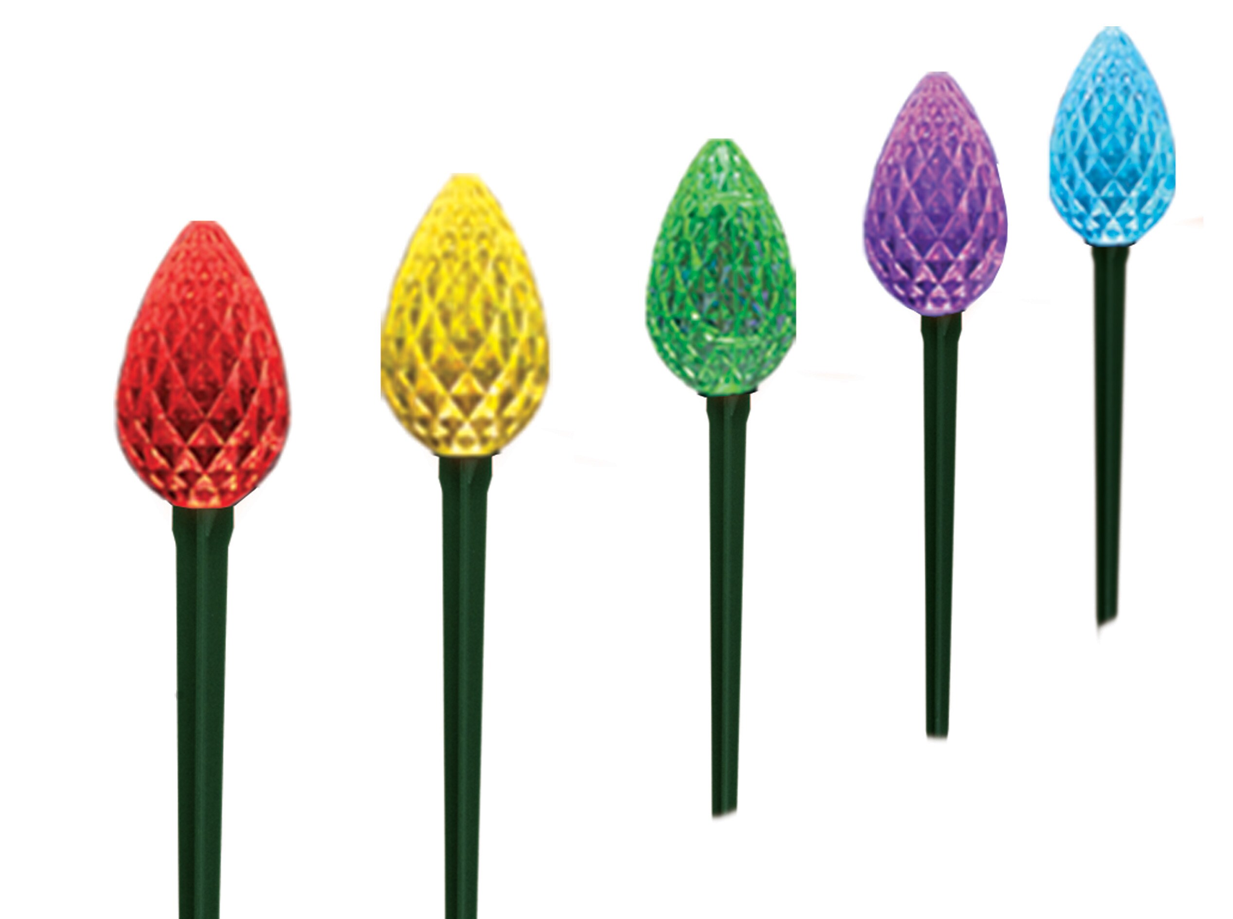 GE 00652 iTwinkle Light 25-Marker Color Changing Christmas Light Bulb Christmas Pathway Markers