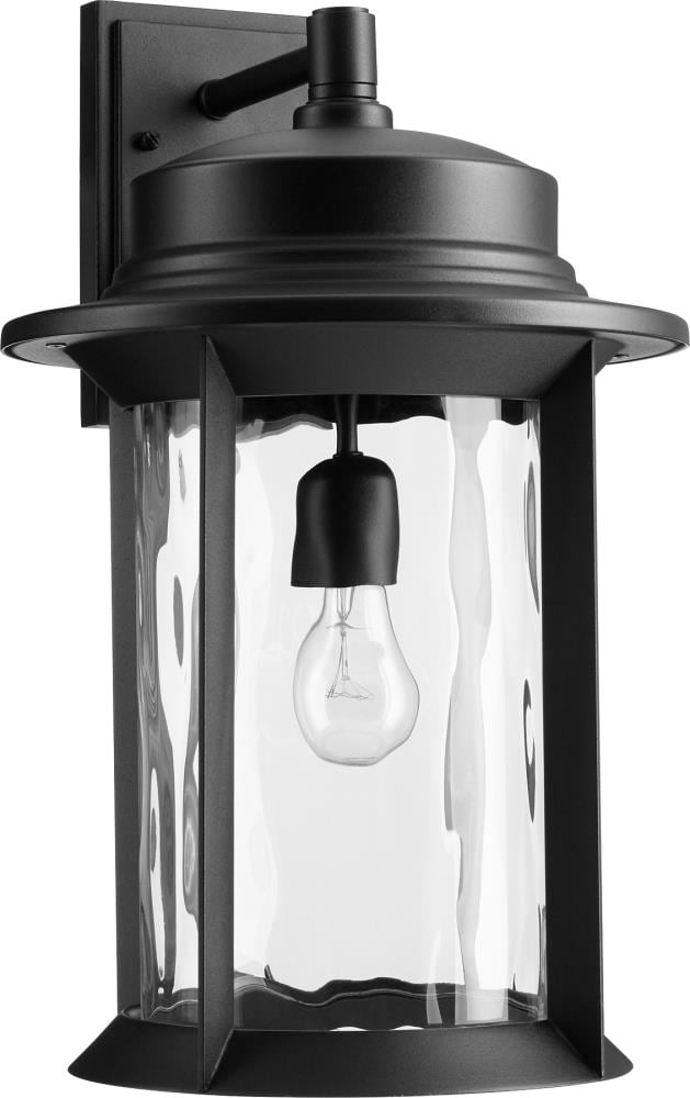 Quorum International 7246-11-69 Charter 1 -Light 19-in H Matte Black Hardwired Outdoor Wall Light