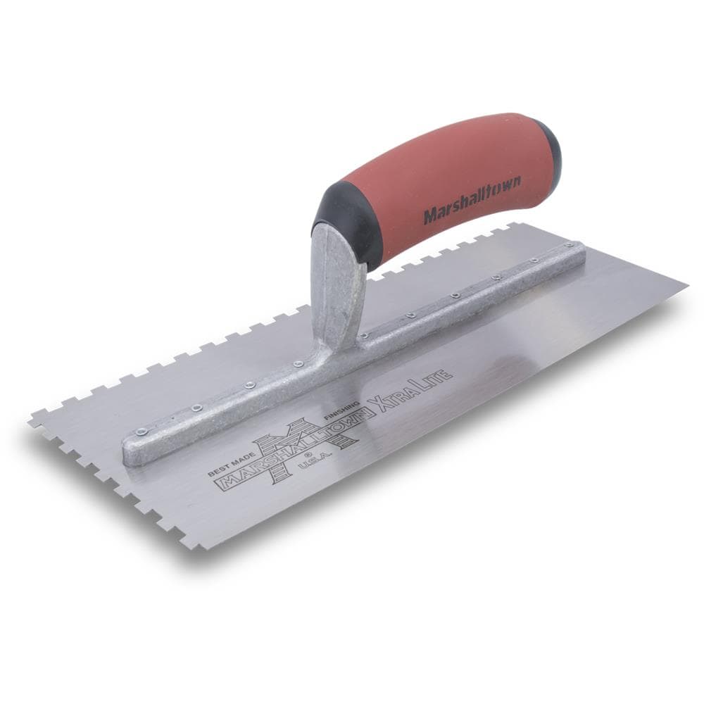 Marshalltown 767SD 1/8-in x 1/4-in x 1/4-in Ground Steel Square Notch Ceramic Floor Trowel