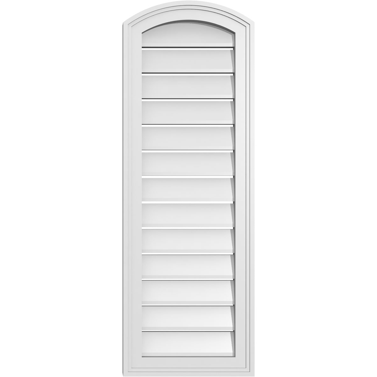 Ekena Millwork GVPAR14X4002SF 14-Inches x 40-Inches Off-white Round top PVC Gable Louver Vent