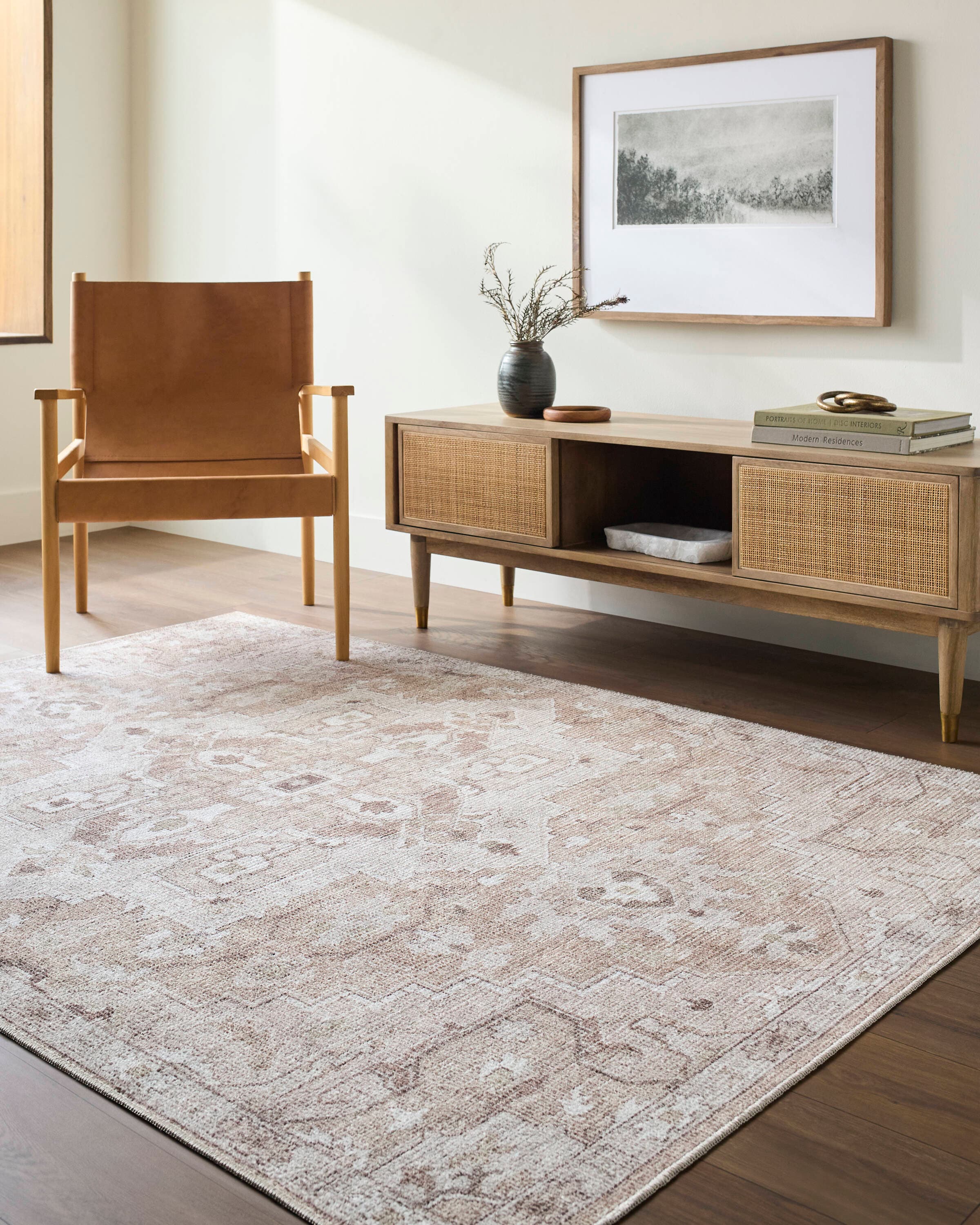 Livabliss BOEC2302-71010 x Becki Owens Elle 8 x 10 (ft) Flatweave Burnt Orange/Cream Rectangular Indoor Geometric Global Pet Friendly Area rug