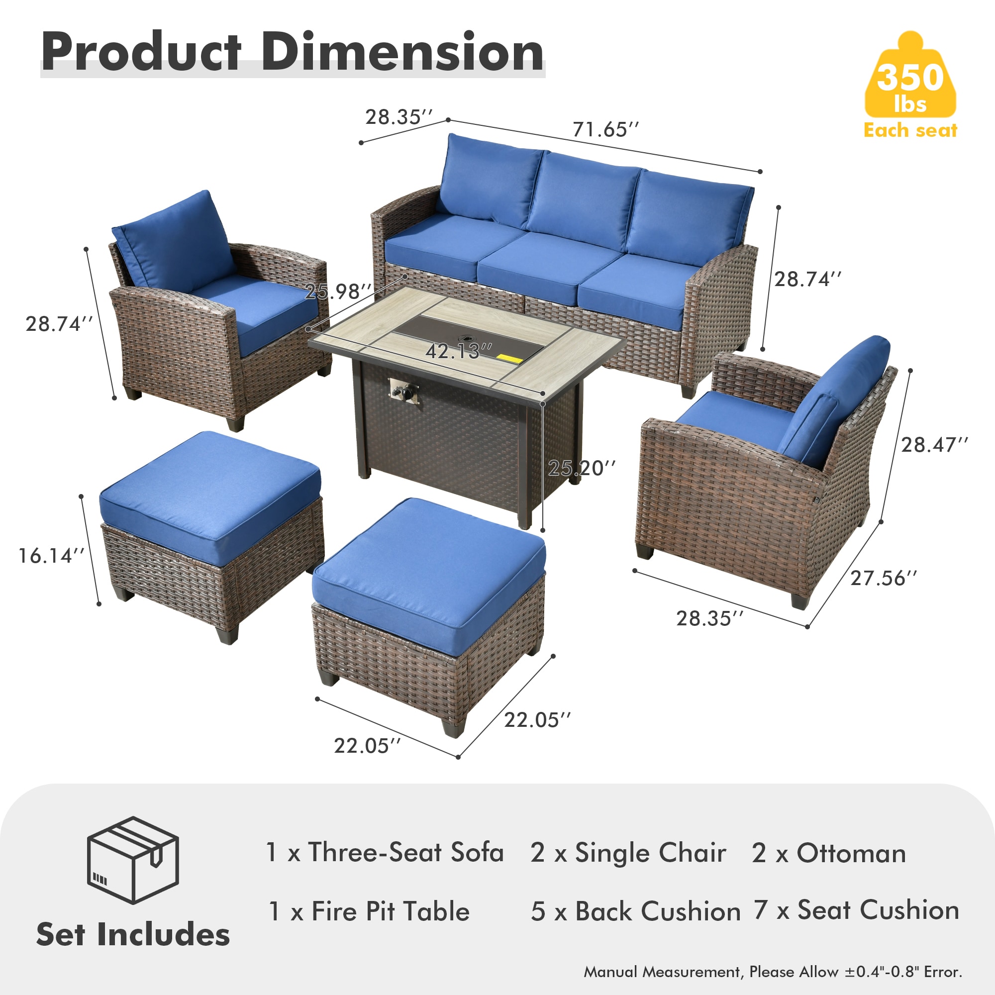 Ovios RFPPR700 Patio-Conversation-Sets - View #9