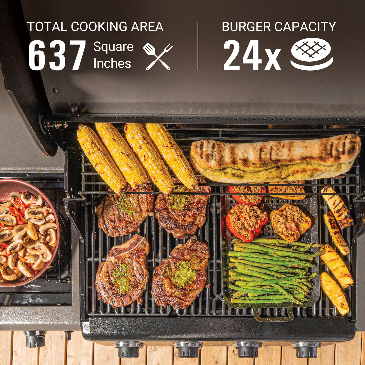 Coleman Stainless Steel/Gray 4-Burner Liquid Propane and