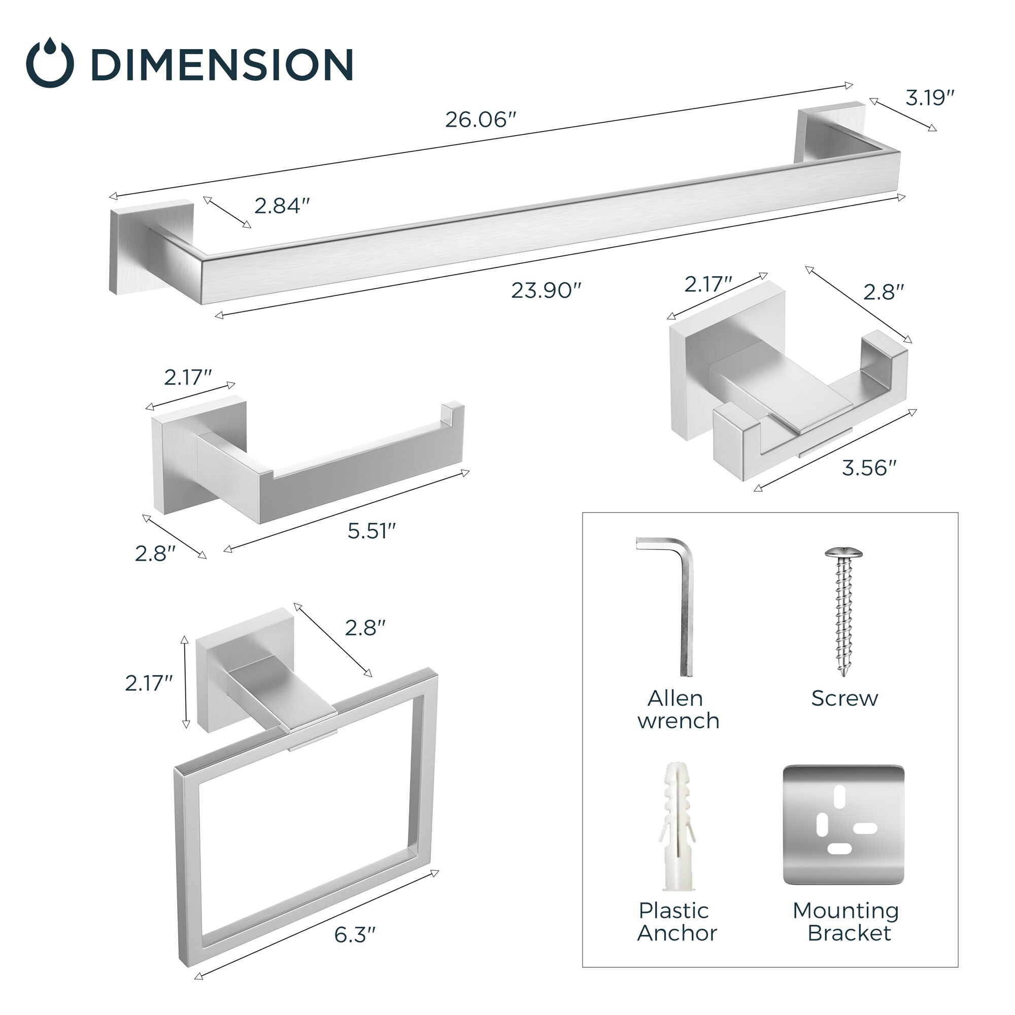 FURUISI LL19A3BN5A Decorative-Bath-Hardware-Kits - View #11
