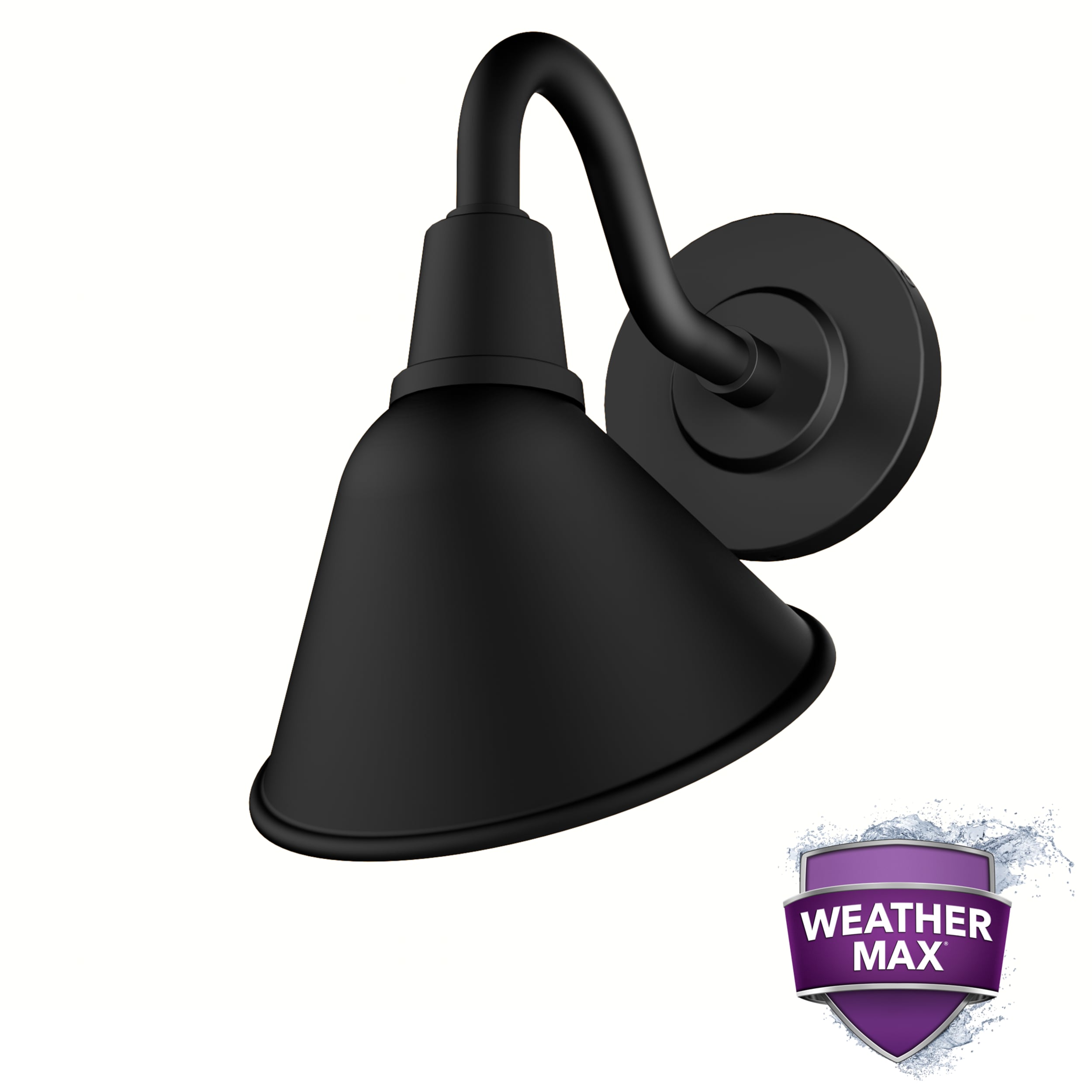 Hunter 46011 Cassius 1 -Light 10.5-in H Matte Black Hardwired Outdoor Wall Light
