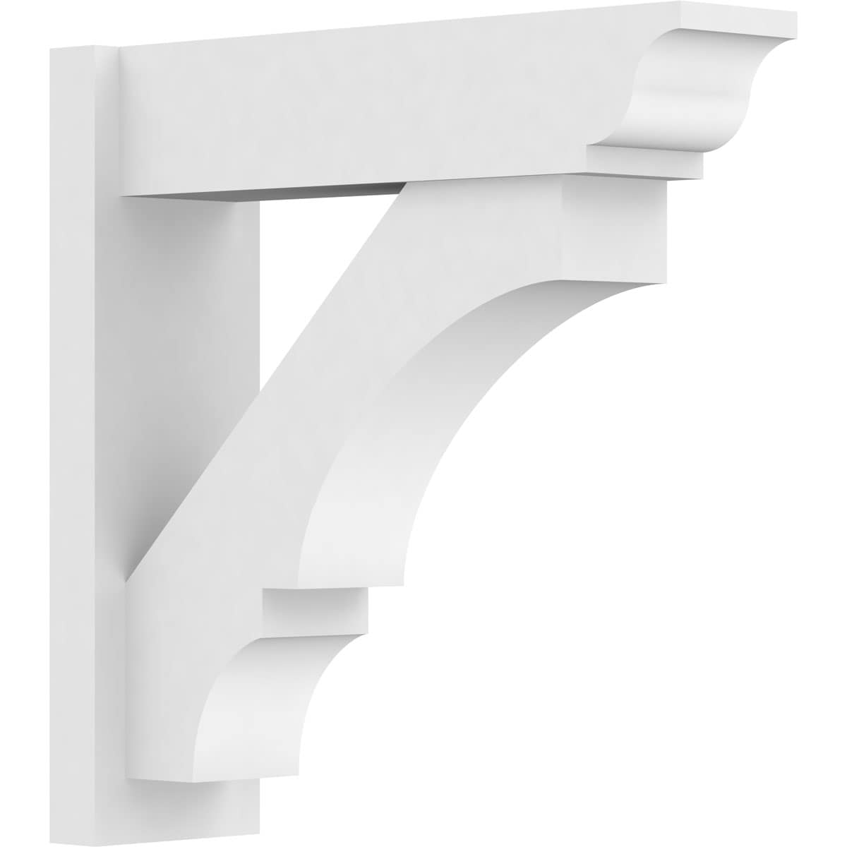 Ekena Millwork OUTP07X24X24BOA01 7-in W X 24-in D X 24-in H Balboa Architectural Grade PVC Outlooker with Traditional Ends
