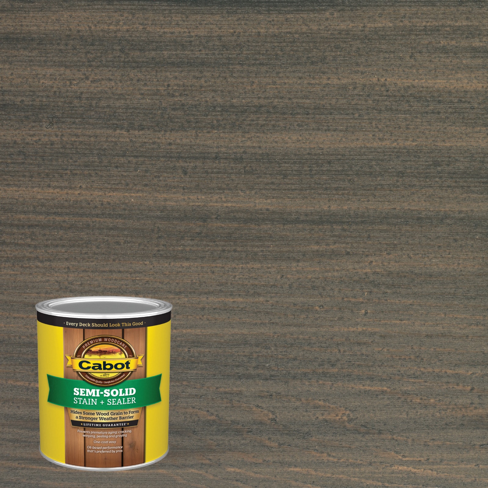 Cabot DARK SLATE-1028060 Dark Slate Semi-solid Exterior Wood Stain and Sealer in One ( 1-quart )