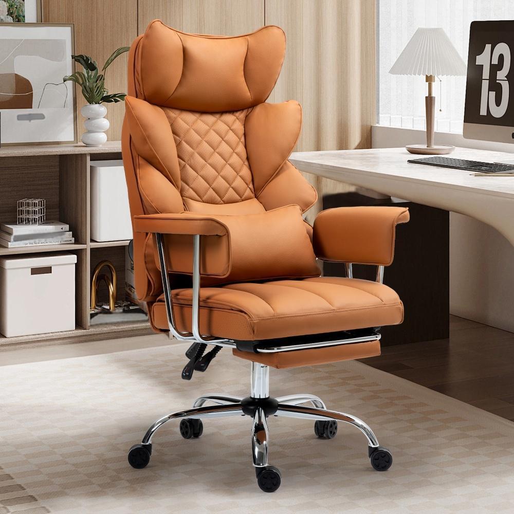 DYHOME - Ergonomic Office Chair 500LBS Heavy Duty PU Leather Executive Desk Chair Reclining Compu...