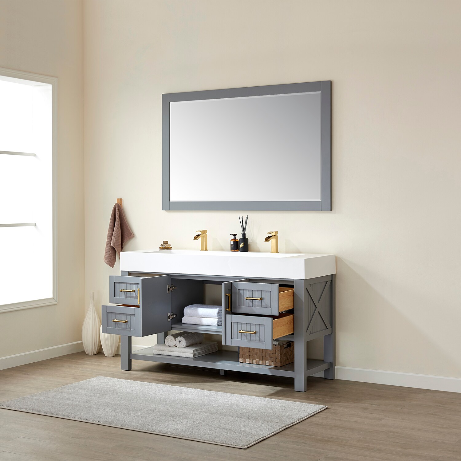 Vinnova 755060-GR-WH Bath-Vanity-Combo - View #6