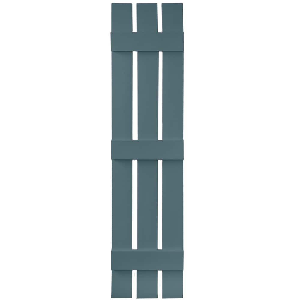 Vantage V5371255004 11.875-in W x 55-in H Blue Board and Batten Spaced Exterior Shutters