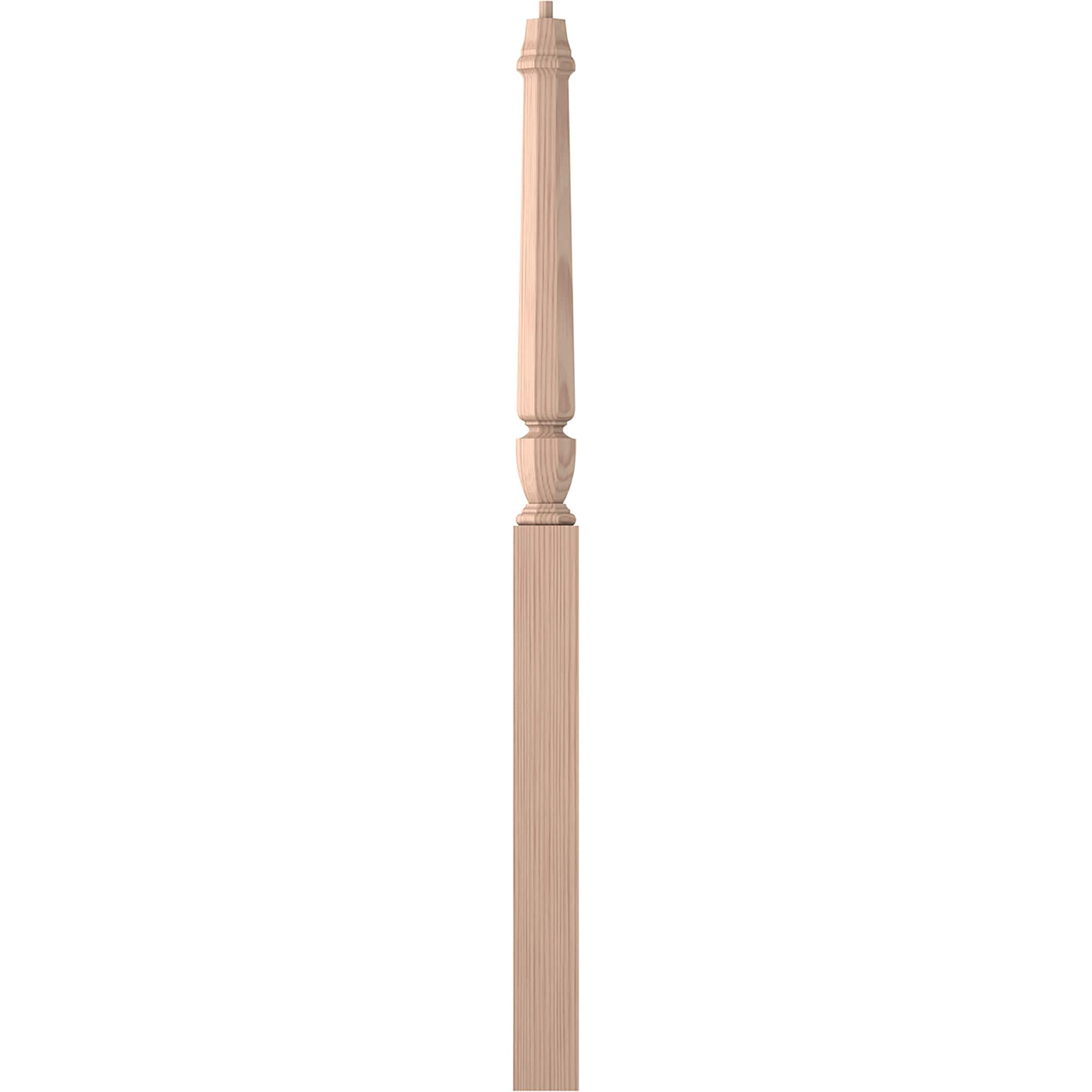 L.J. Smith Stair Systems LJP-30158-B Regent 3.5-in x 58-in Unfinished Beechwood Intermediate Stair Newel Post