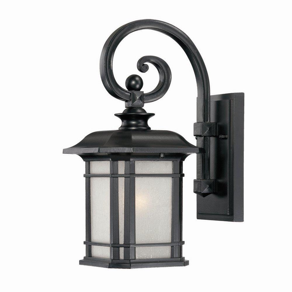 Acclaim Lighting 8102BK Somerset 1 -Light 14.25-in H Matte Black Hardwired Outdoor Wall Light