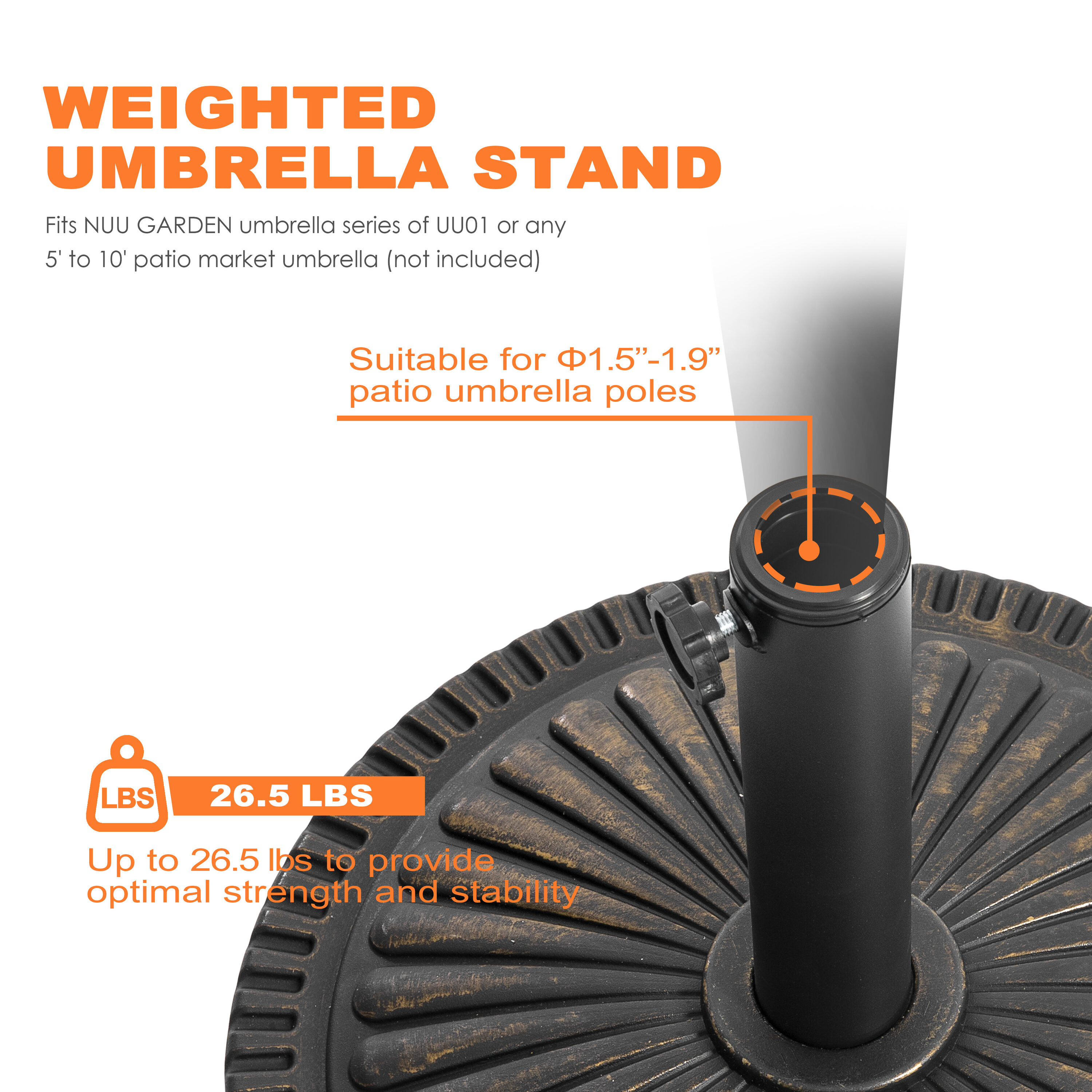 Nuu Garden OO03 Umbrella-Bases - View #5