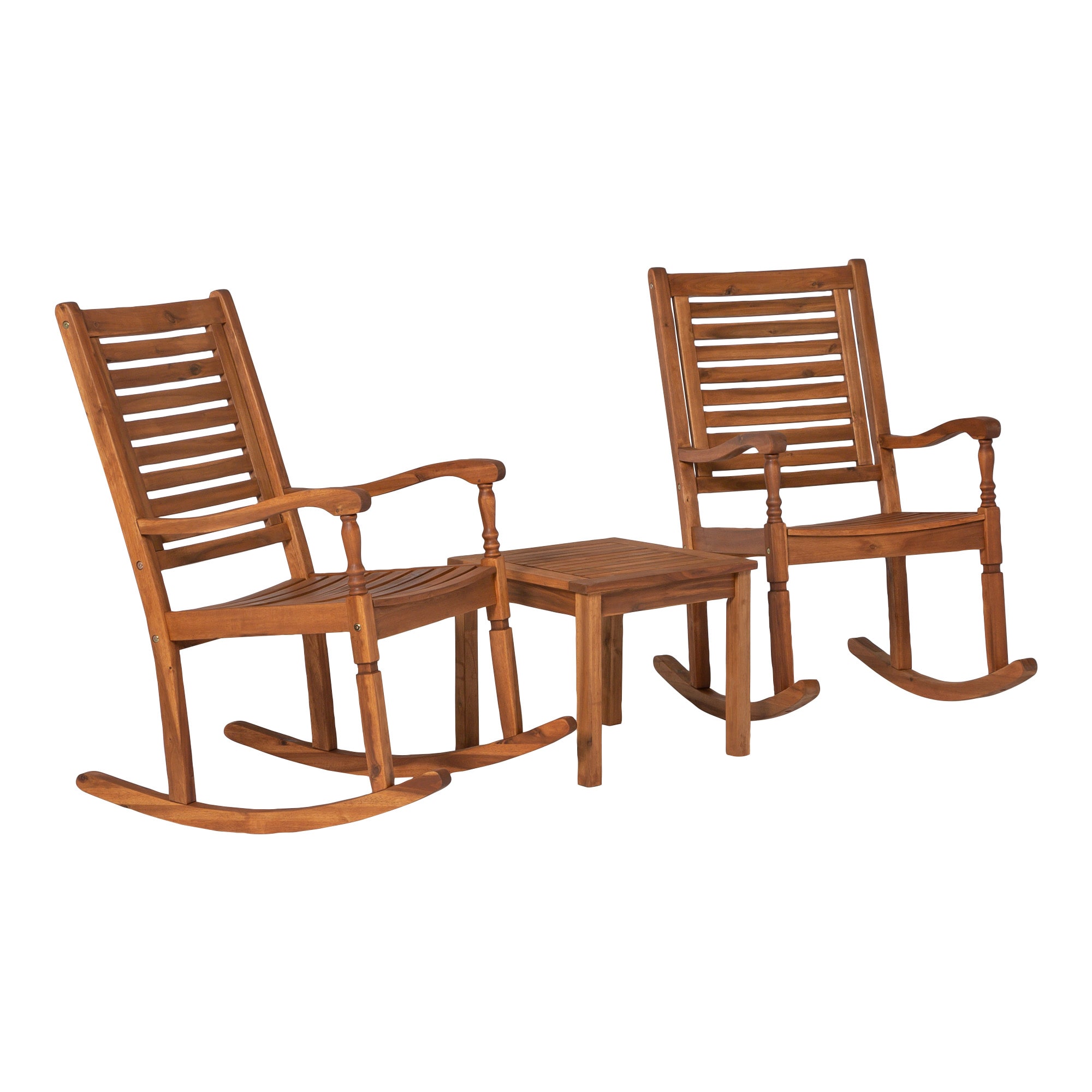 Walker Edison LWGWRCST3BR 3 -Piece Patio Conversation Set