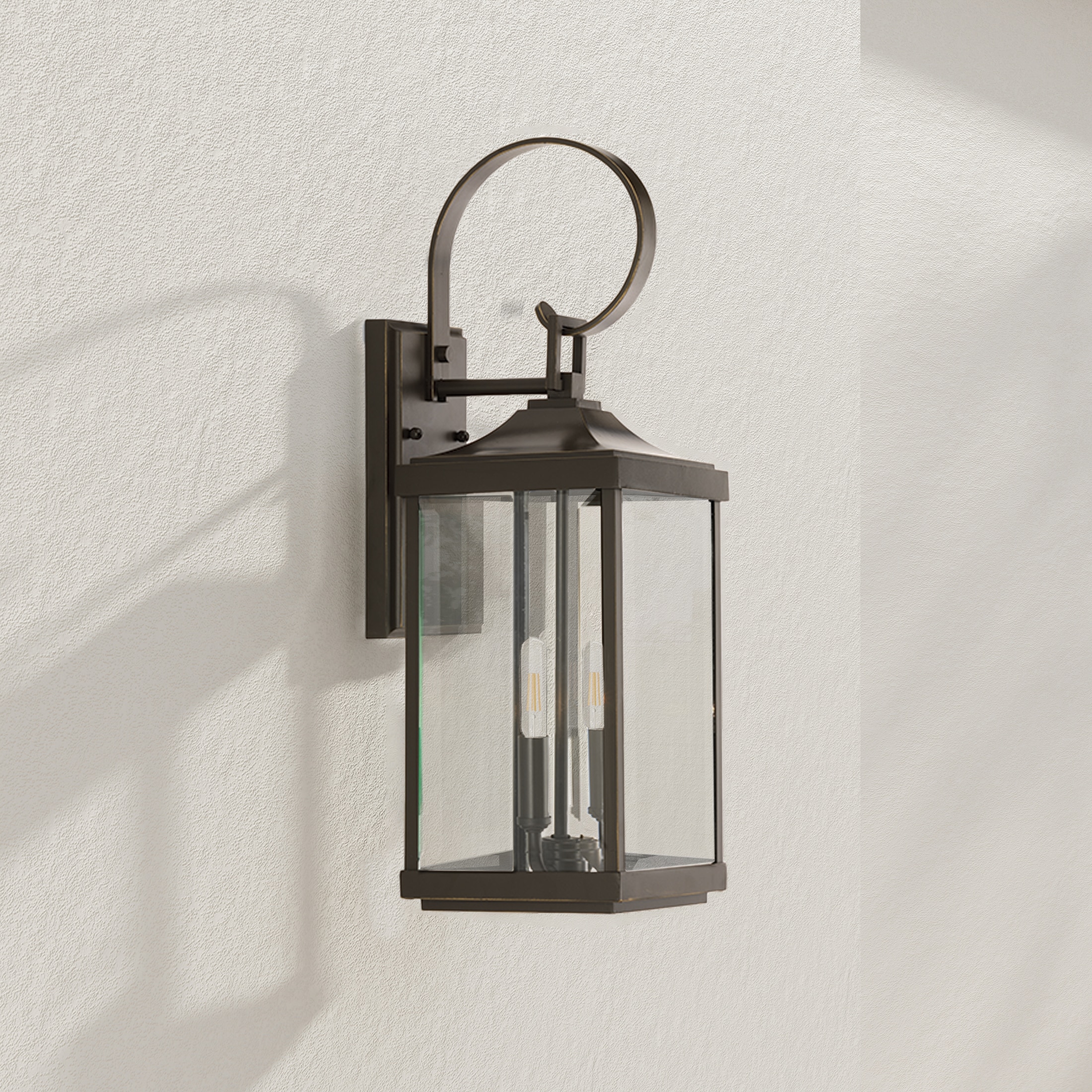 Progress Lighting Gibbes Street 2 -Light 21.75-in H Antique Bronze Hardwired Outdoor Wall Light