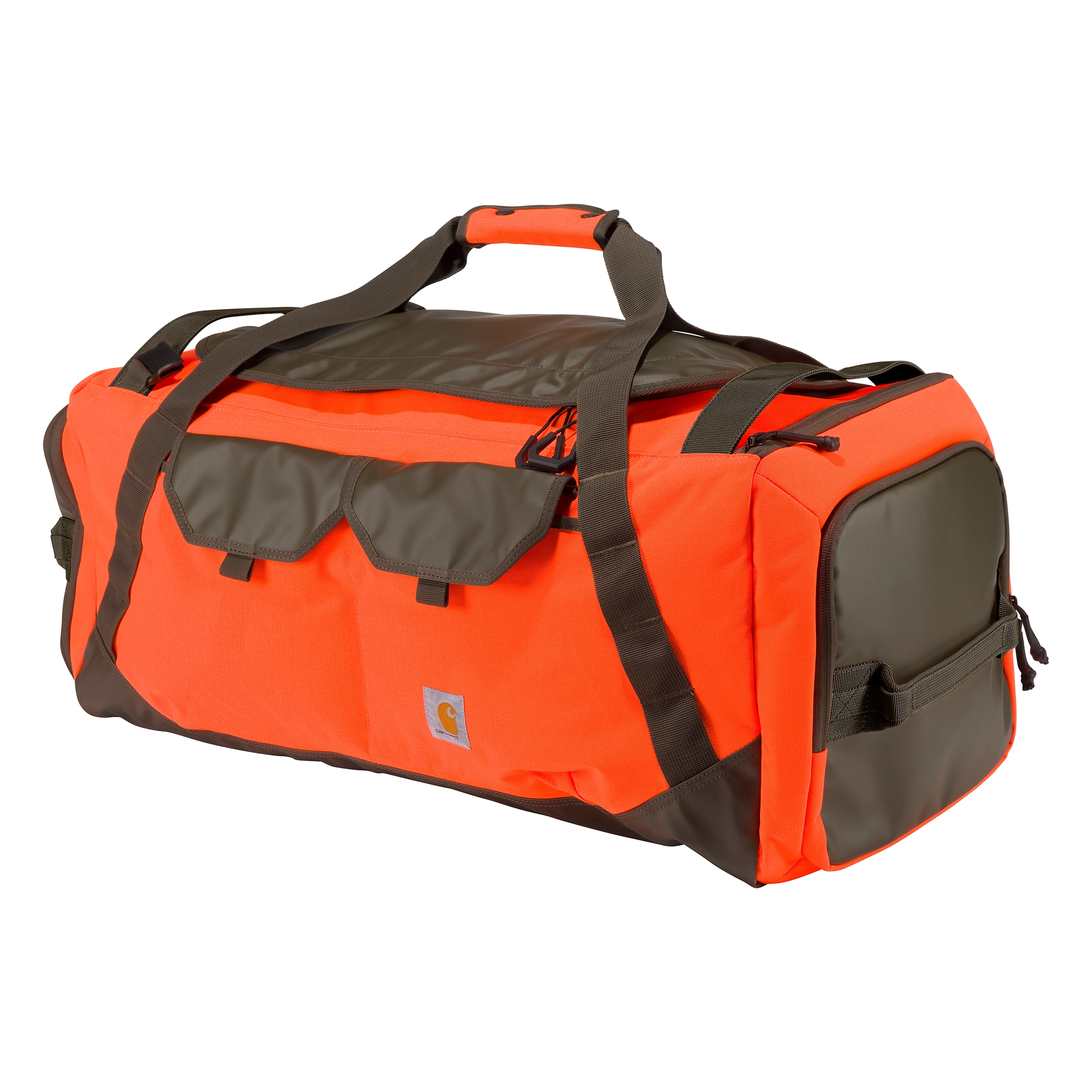 Carhartt B000042182299 14" x 27" x 11.5" Hunter Orange Nylon Softshell Duffel bag