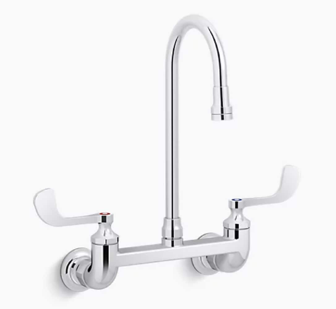 KOHLER K-820T70-5AFA-CP Polished Chrome 2-handle Wall-mount Utility Faucet