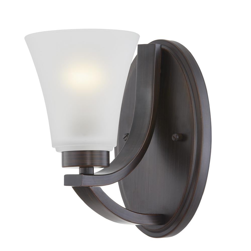 Lyndsay 5-in W 1-Light Oil-Rubbed Bronze Transitional Wall Sconce | - allen + roth FV18-118-2