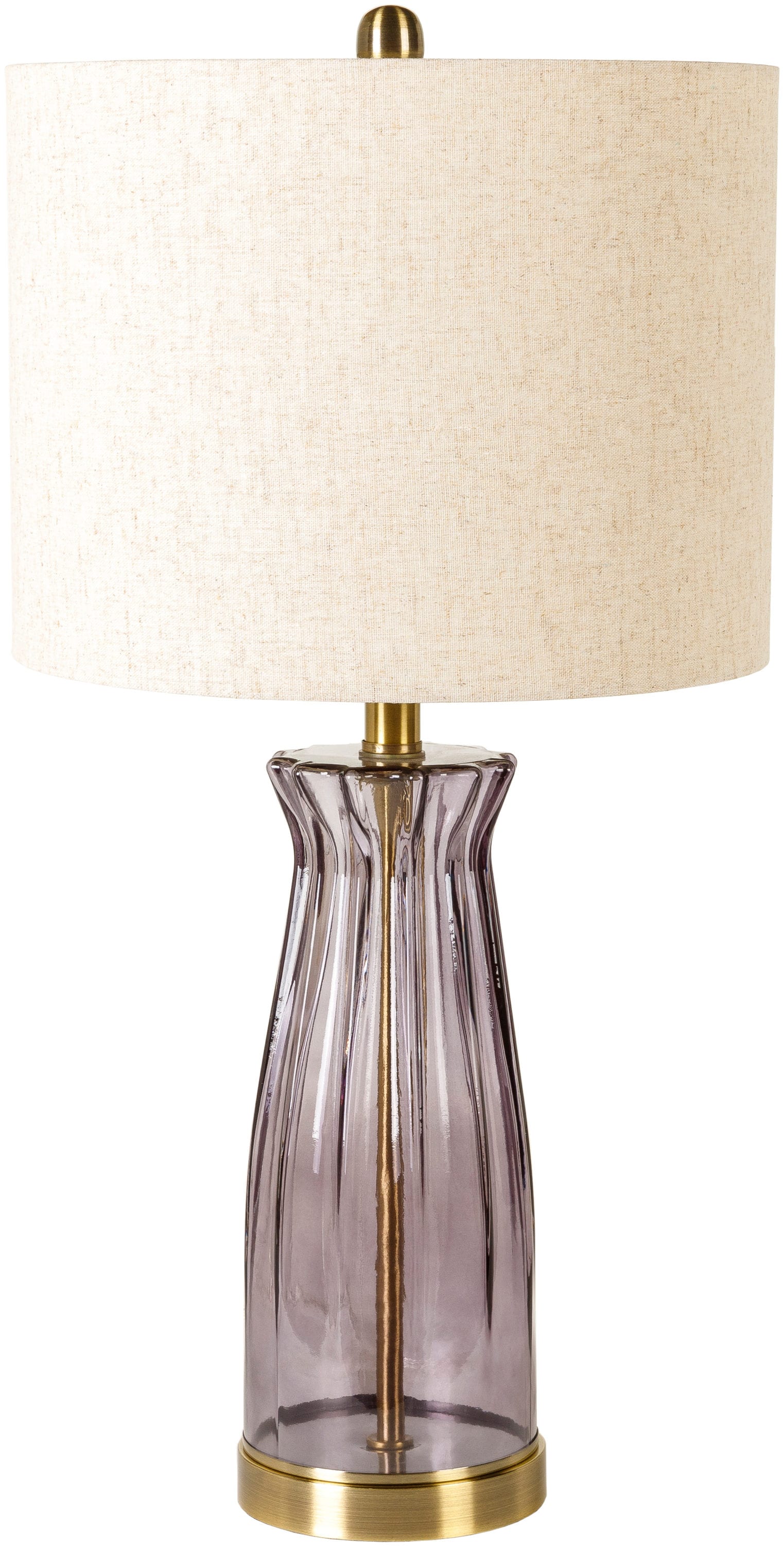 Surya LOI-001 Louisiana 25-in Silver 3-way Table Lamp with Linen Shade