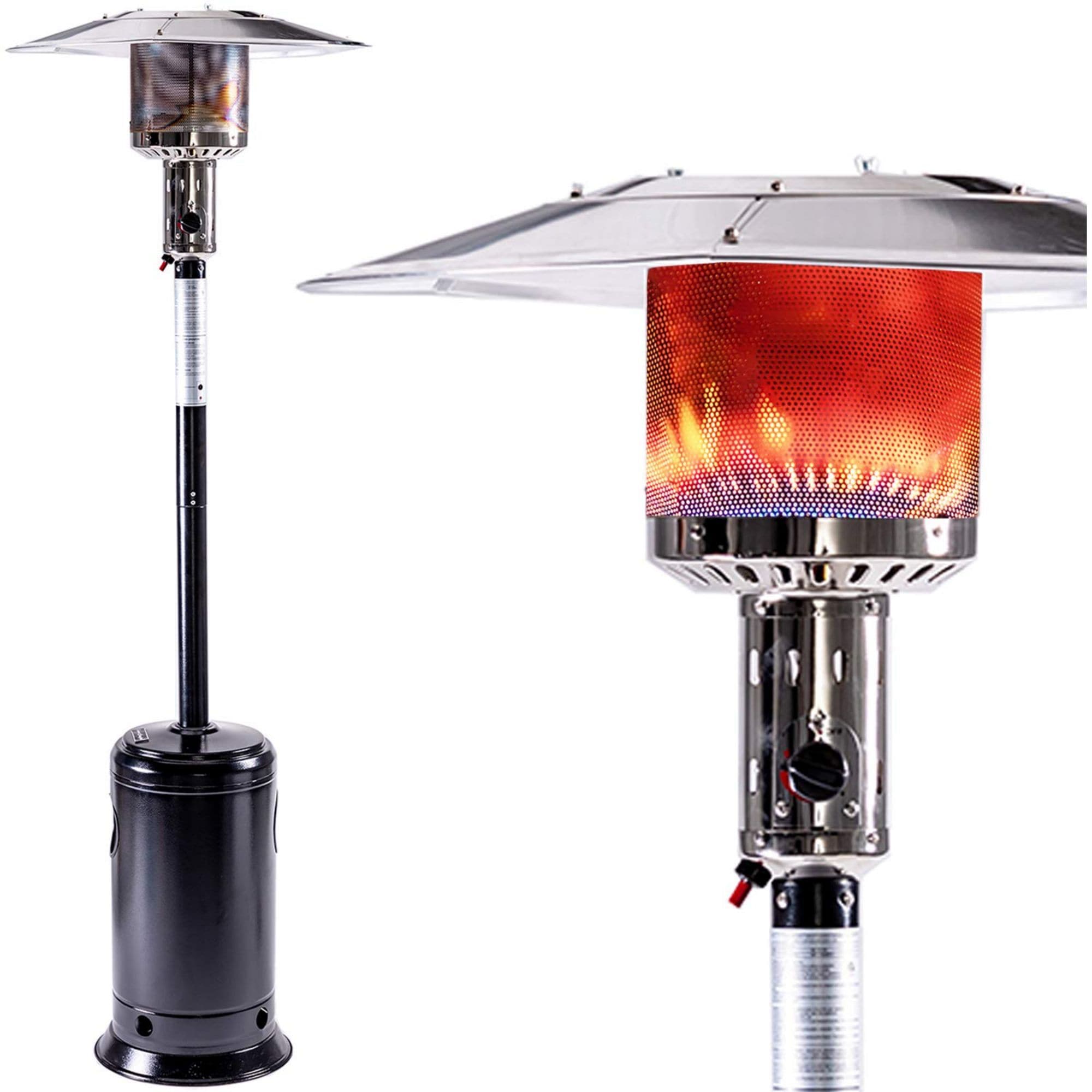 Miki Shinly HYMY-PH7S-04MI 47000 -BTU Black Steel Floorstanding Natural gas Patio Heater